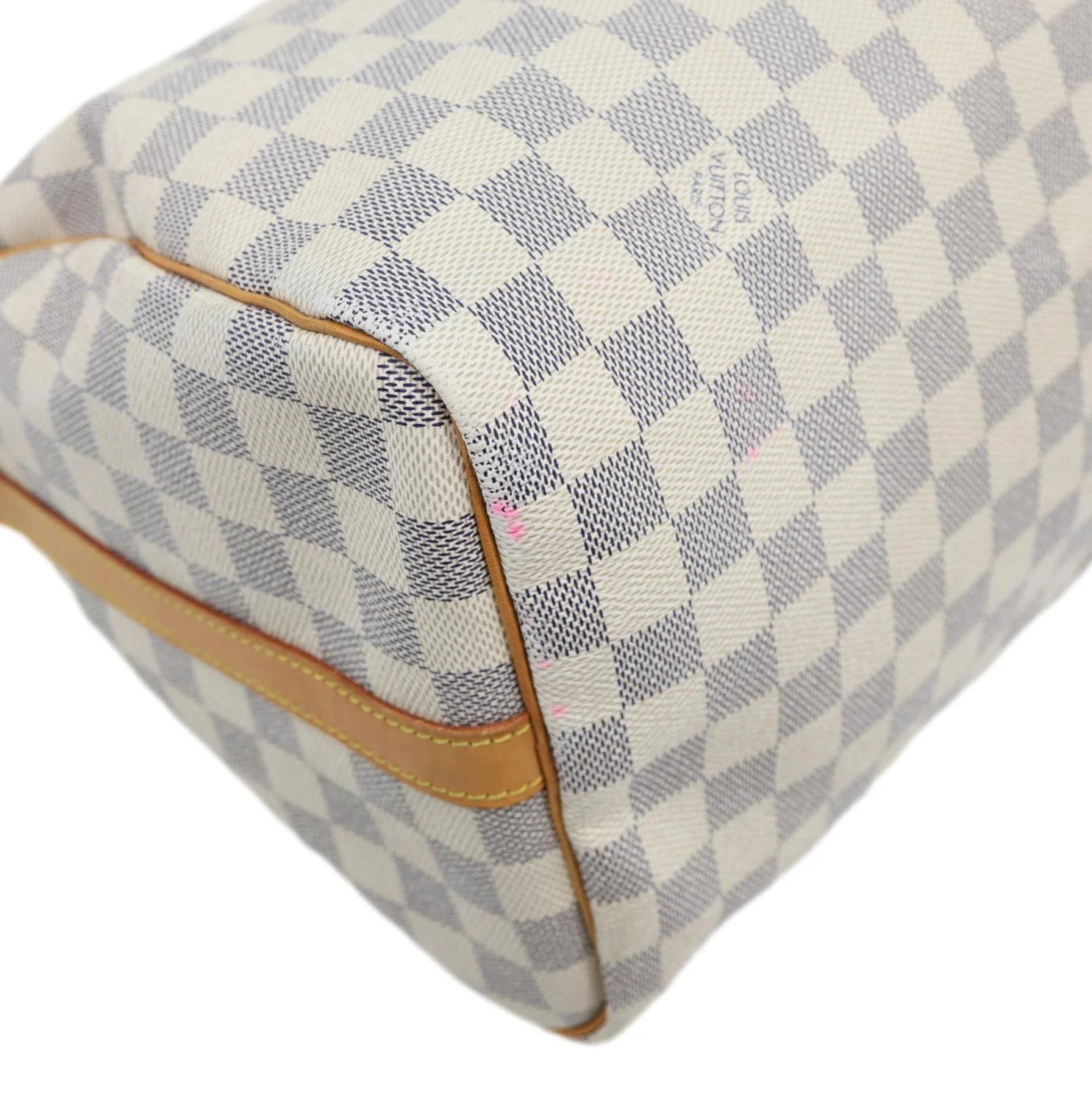 LOUIS VUITTON Speedy 30 Damier Azur Shoulder Bag White - Image 8