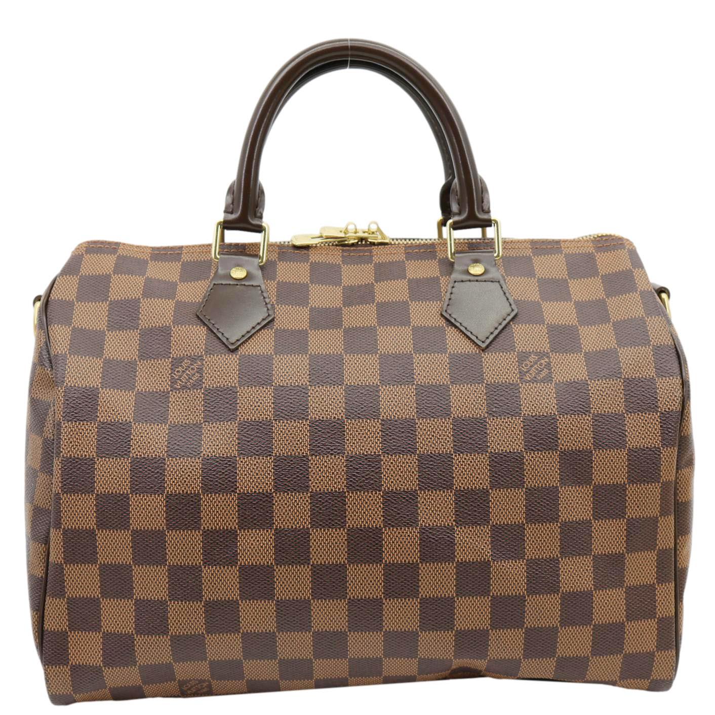 LOUIS VUITTON Speedy 30 Bandouliere Damier Ebene Shoulder Bag Brown - Image 4