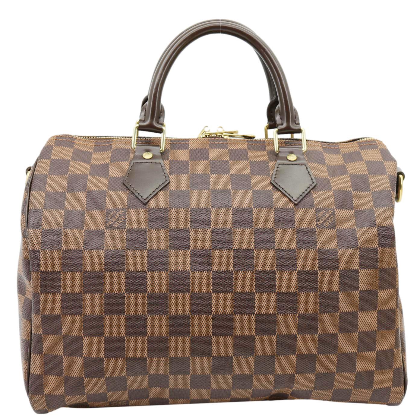 LOUIS VUITTON Speedy 30 Bandouliere Damier Ebene Shoulder Bag Brown - Image 5