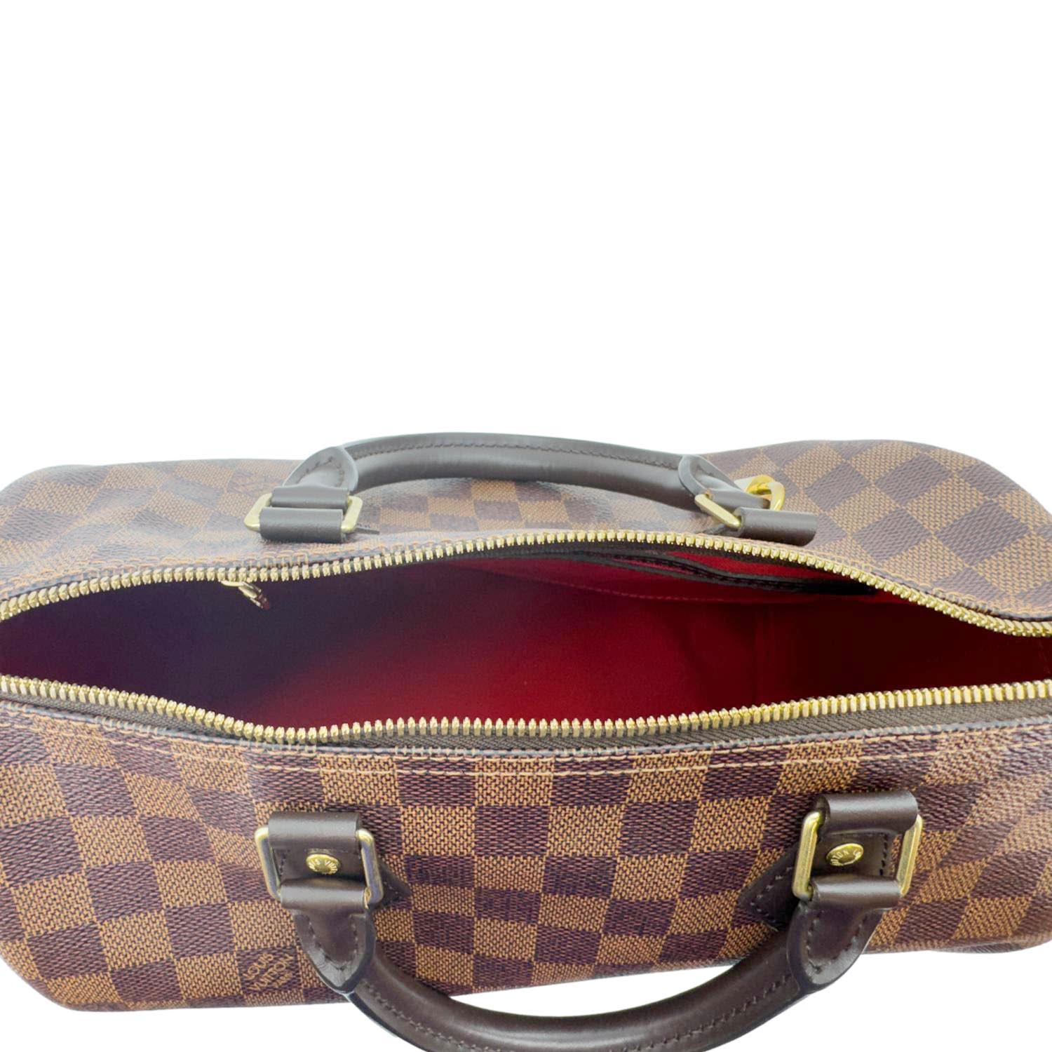 LOUIS VUITTON Speedy 30 Bandouliere Damier Ebene Shoulder Bag Brown - Image 16