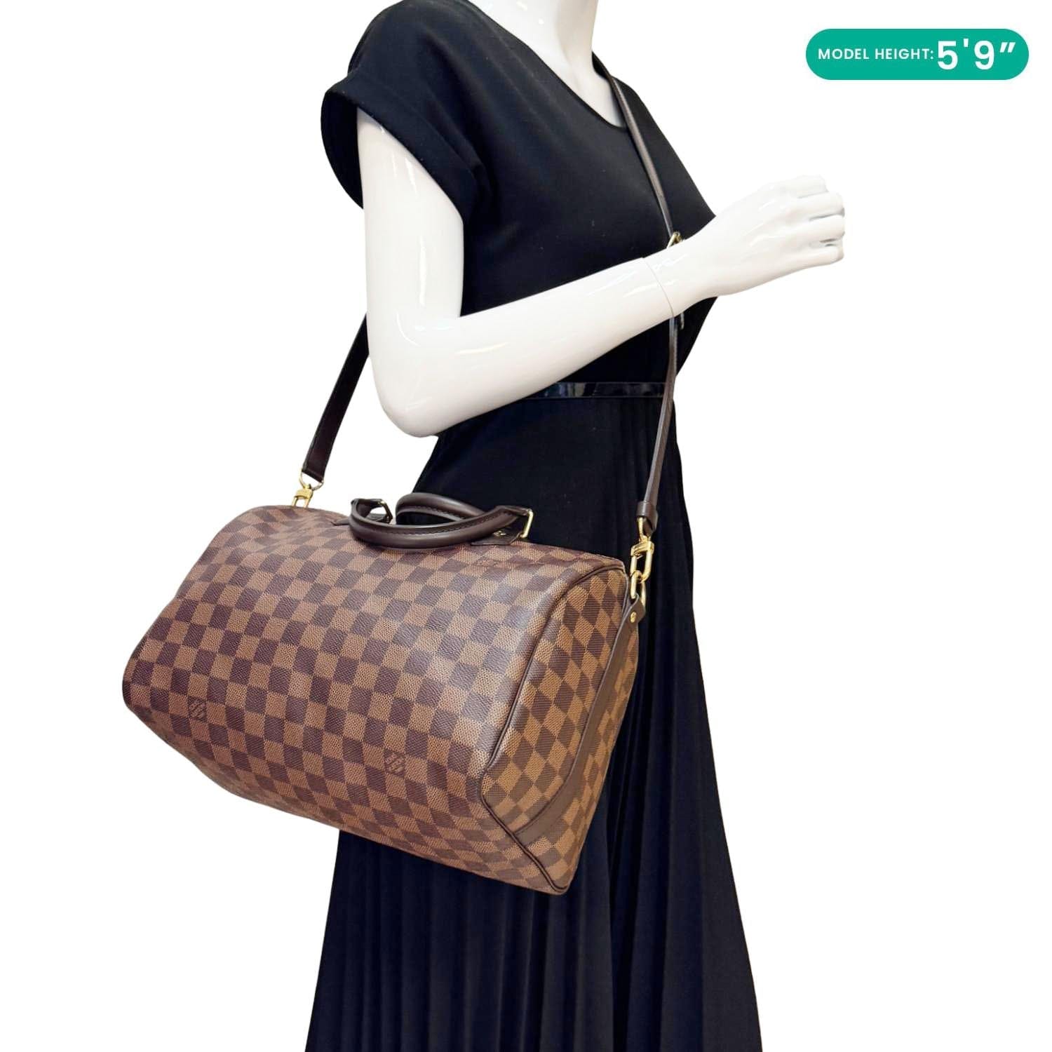 LOUIS VUITTON Speedy 30 Bandouliere Damier Ebene Shoulder Bag Brown - Image 2