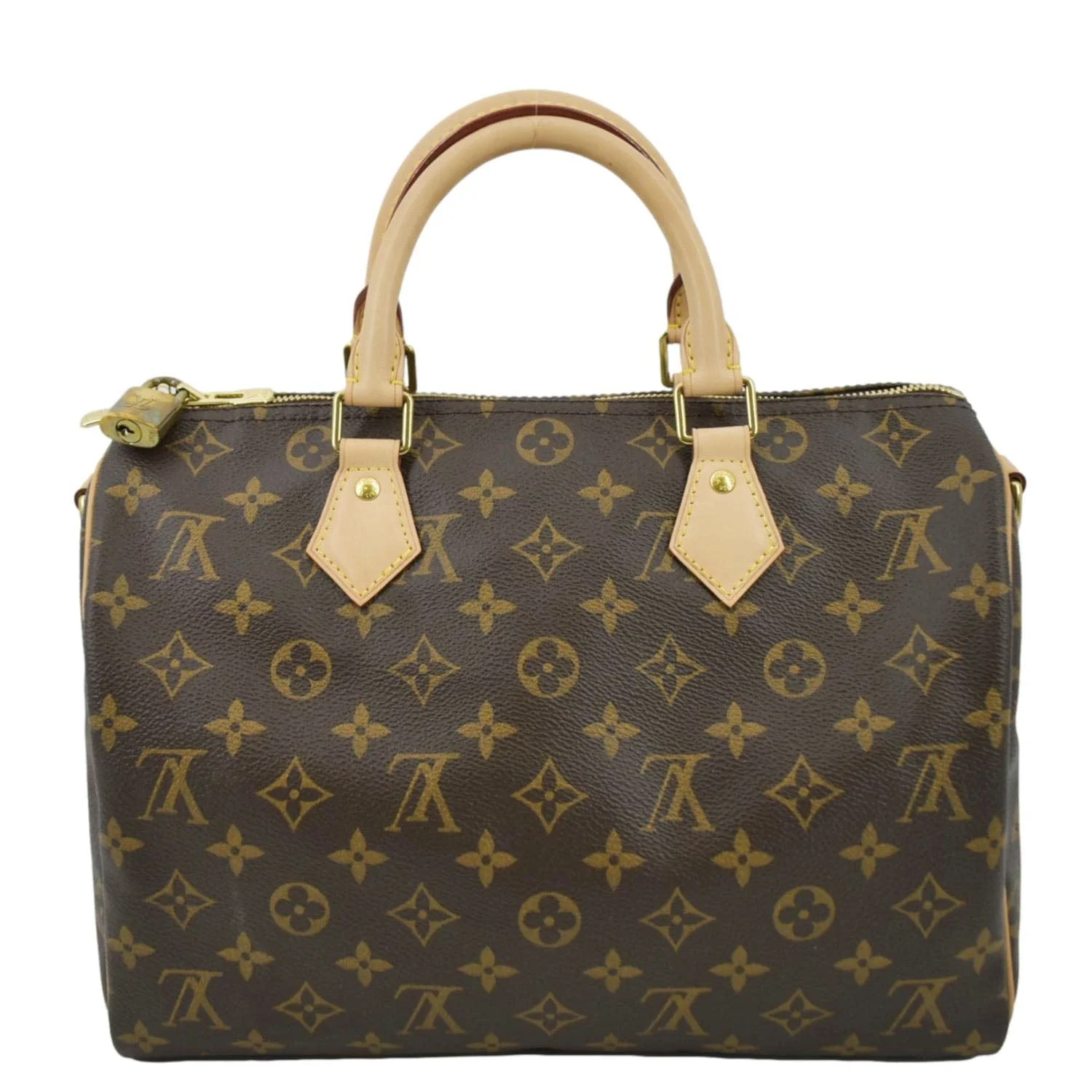 LOUIS VUITTON Speedy 30 Bandouliere Monogram Canvas Shoulder Bag Brown - Image 3