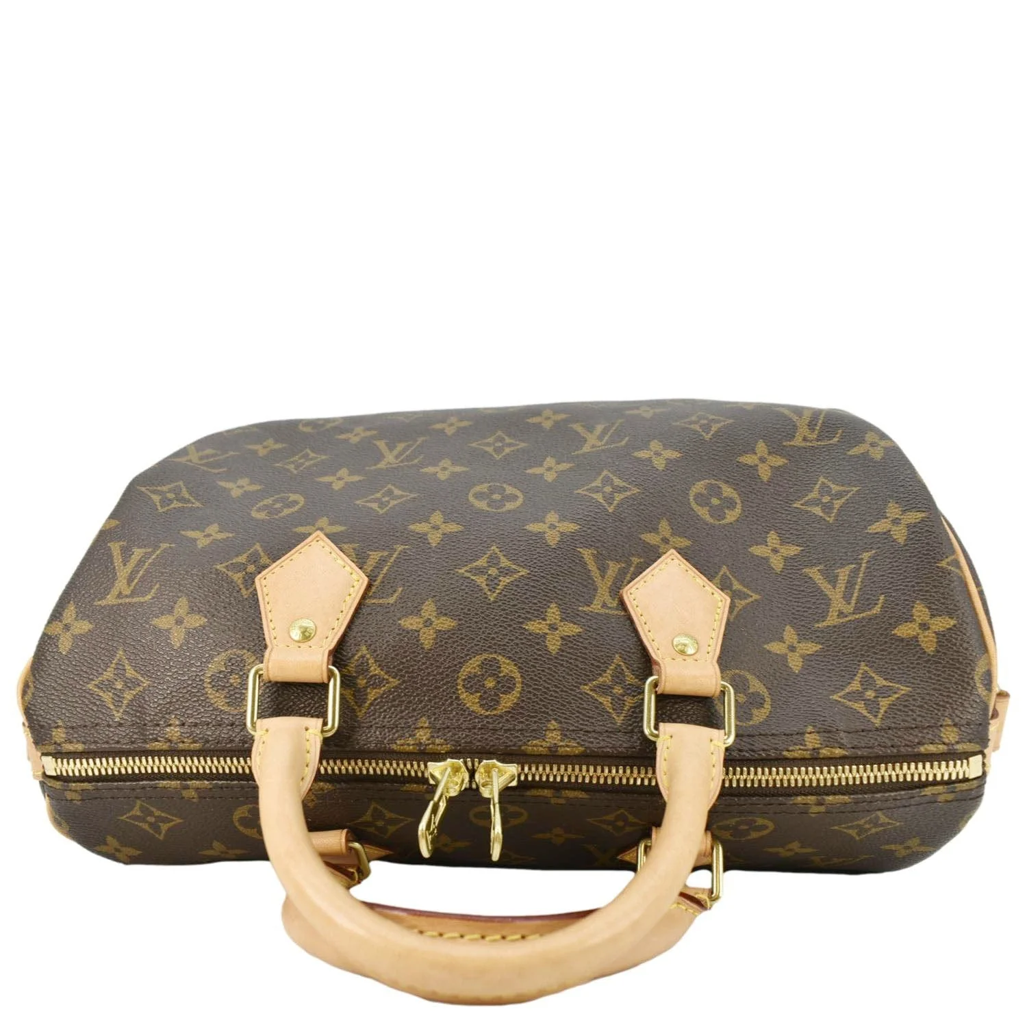 LOUIS VUITTON Speedy 30 Bandouliere Monogram Canvas Crossbody Bag Brown - Image 5