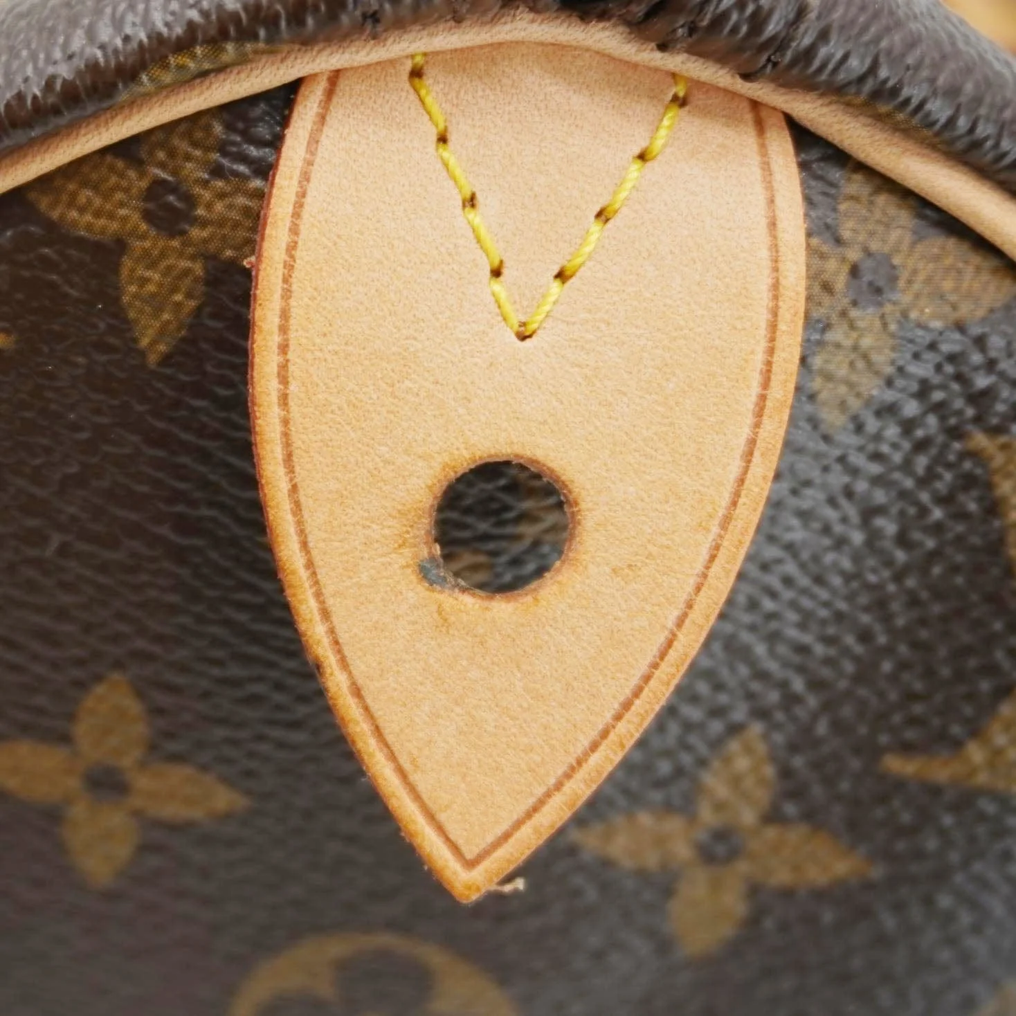 LOUIS VUITTON Speedy 30 Monogram Canvas Satchel Bag Brown - Image 13