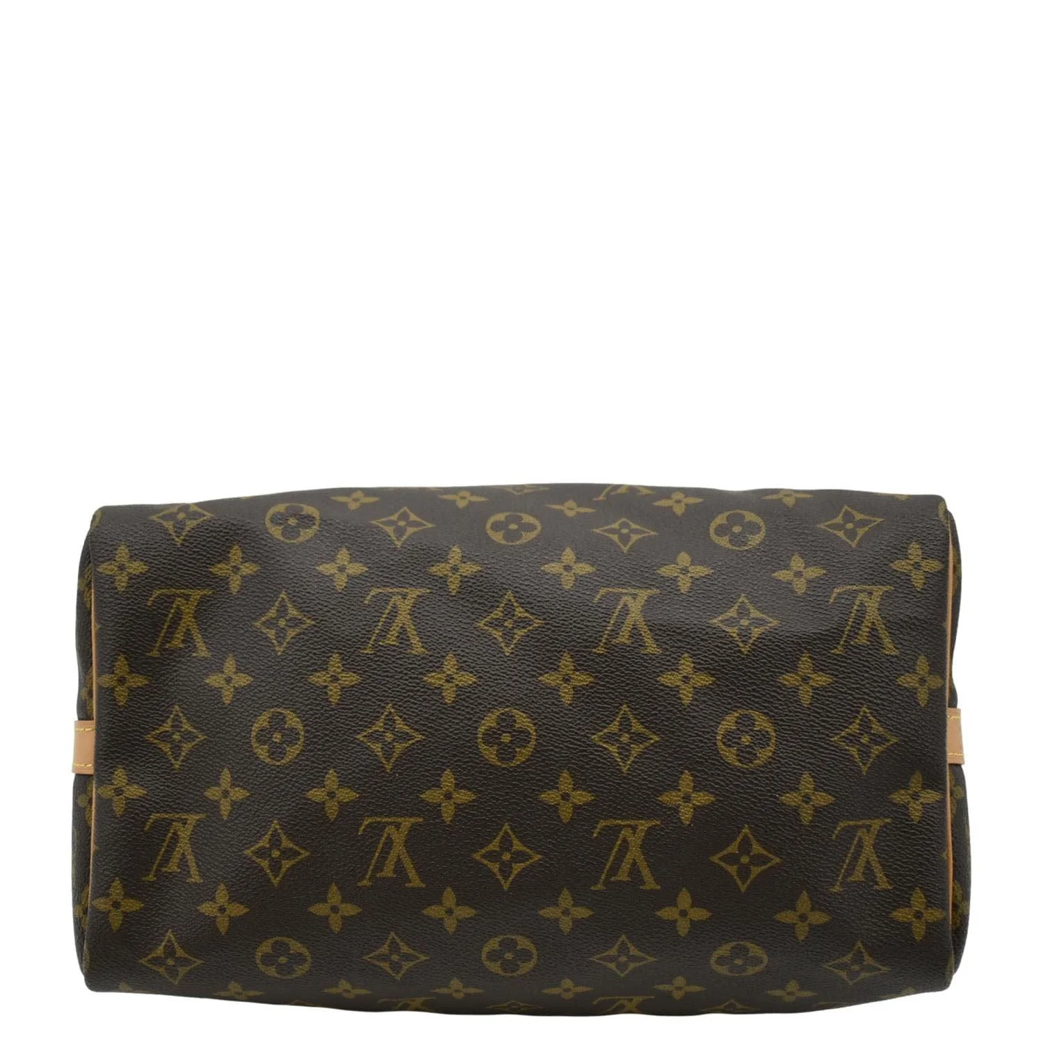 LOUIS VUITTON Speedy 30 Monogram Canvas Satchel Bag Brown - Image 10
