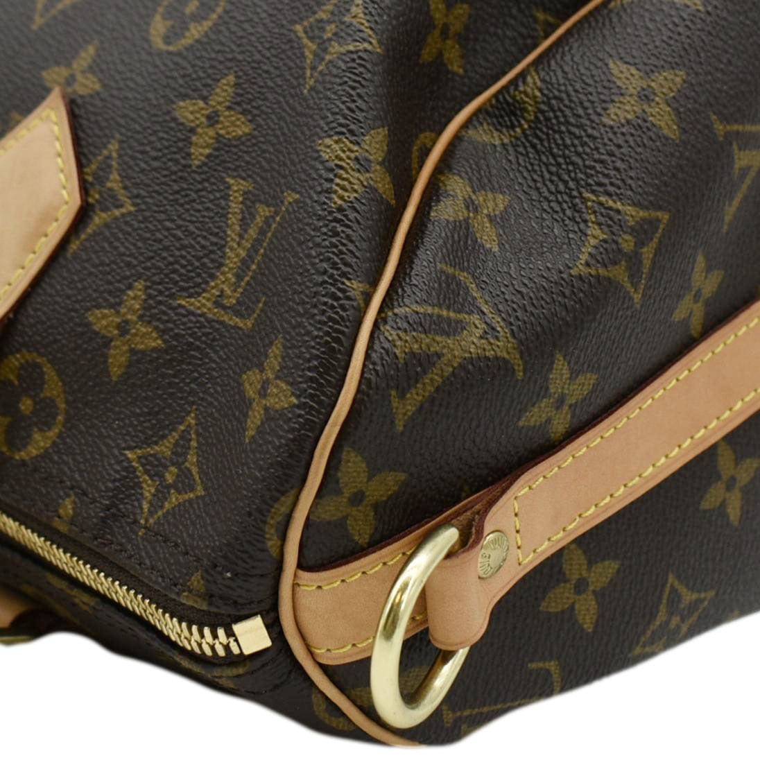 LOUIS VUITTON Speedy 30 Monogram Canvas Satchel Bag Brown - Image 7