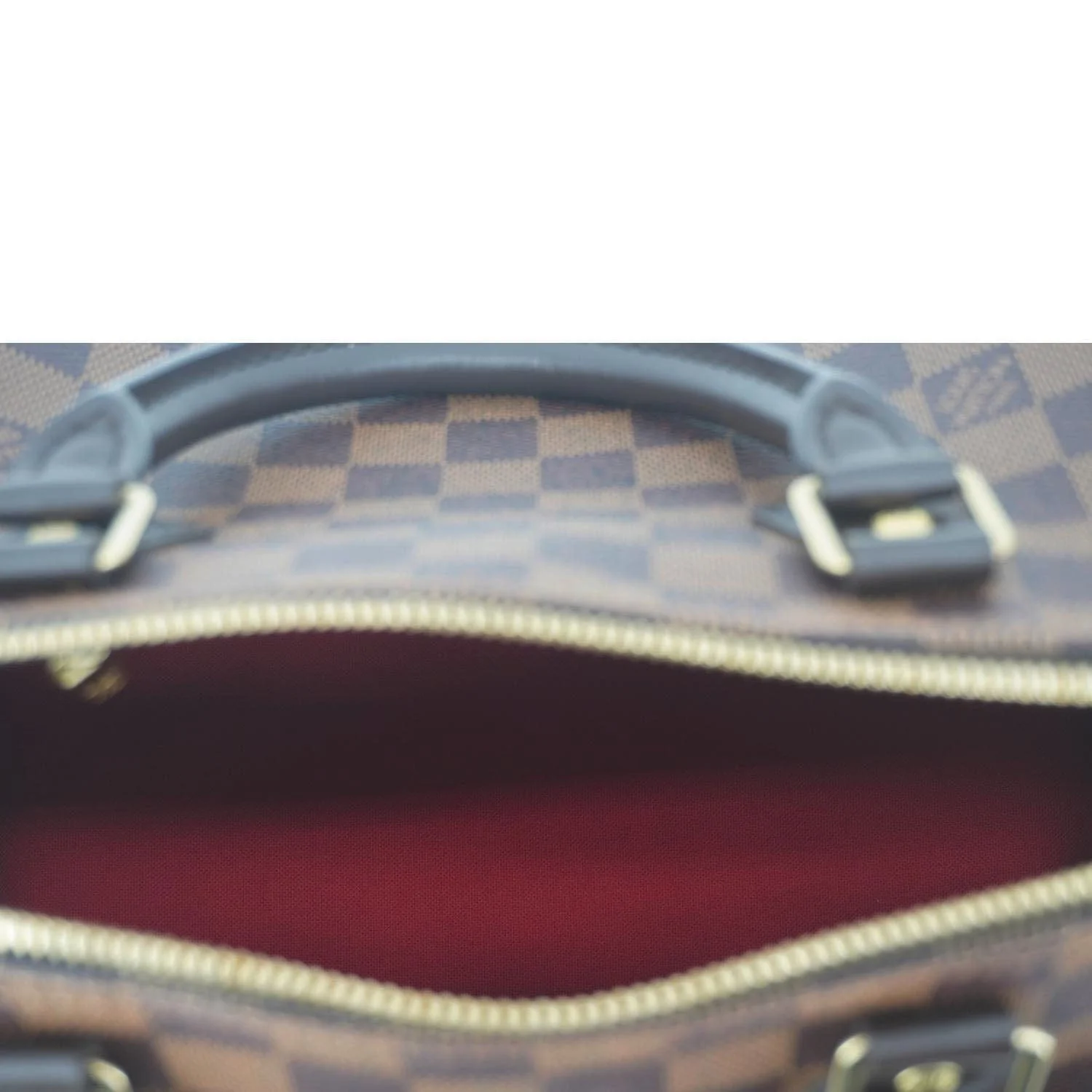LOUIS VUITTON Speedy 30 Damier Ebene Satchel Bag Brown - Image 13