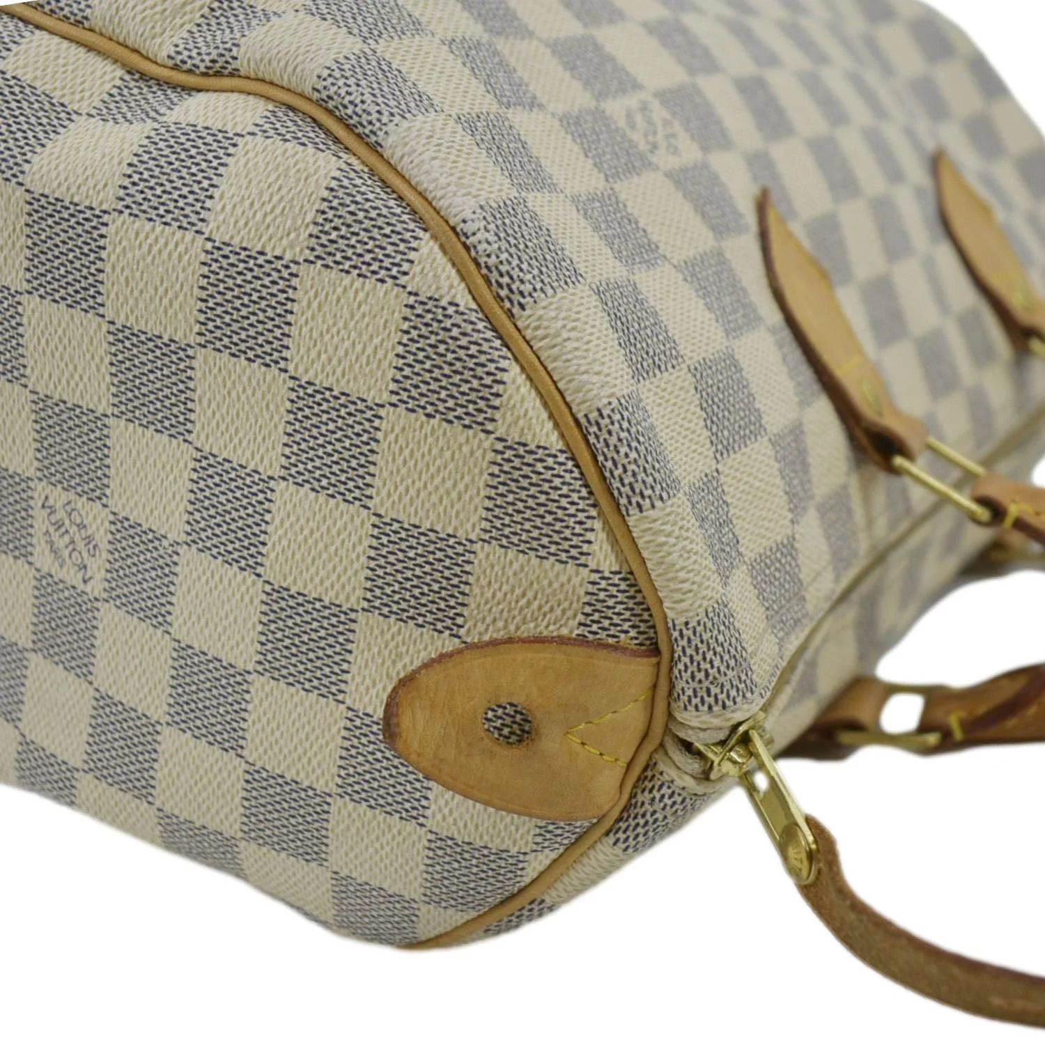 LOUIS VUITTON Speedy 30 Damier Azur Satchel Bag White - Image 5