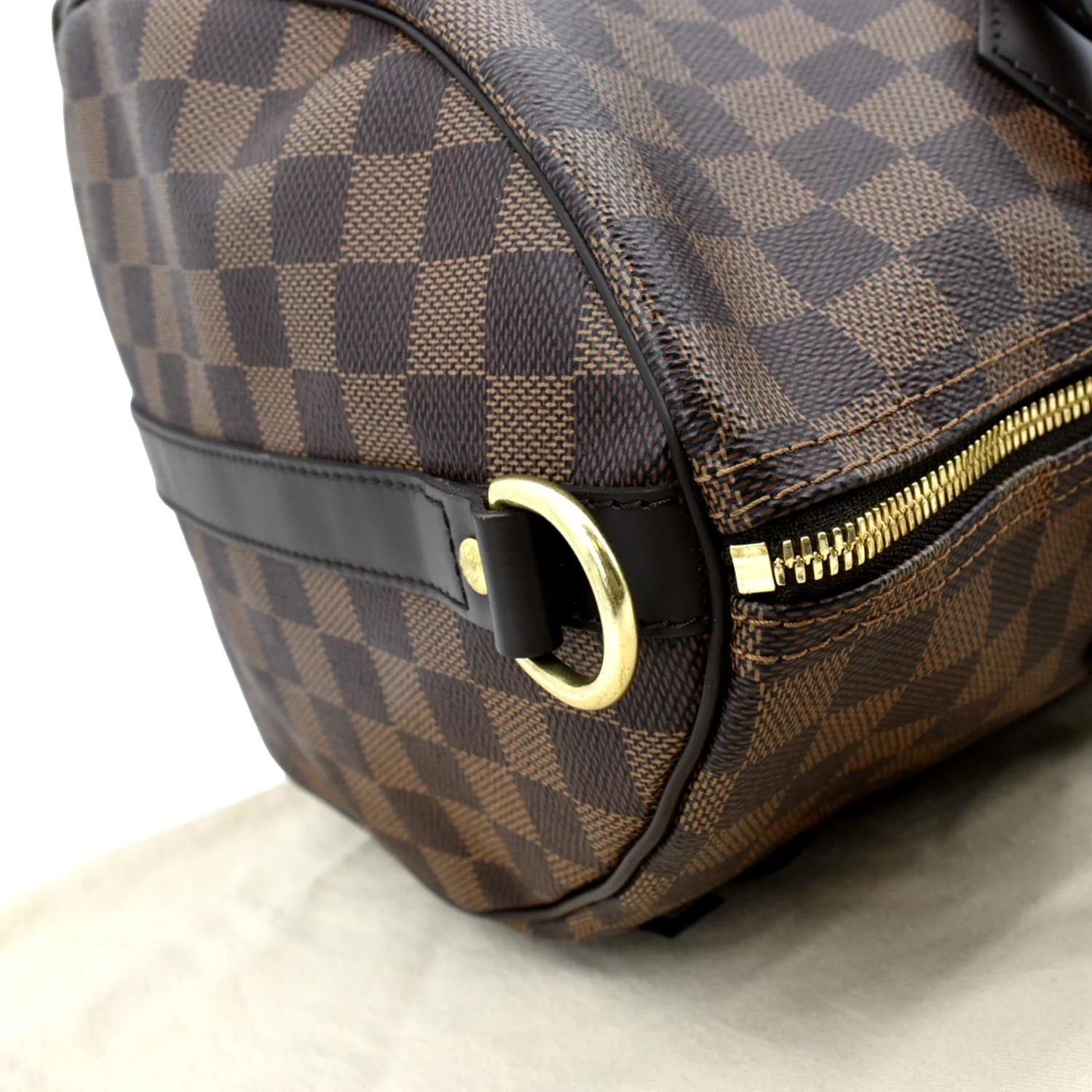 LOUIS VUITTON Speedy 35 Bandouliere Damier Ebene Shoulder Bag Brown - Image 5