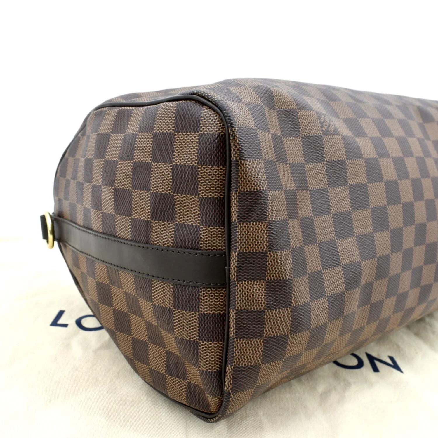 LOUIS VUITTON Speedy 35 Bandouliere Damier Ebene Shoulder Bag Brown - Image 8