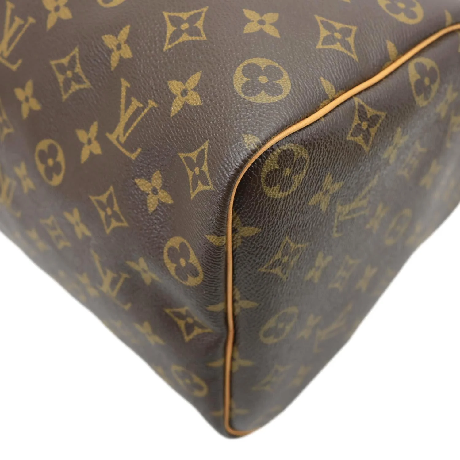 LOUIS VUITTON Speedy 35 Monogram Canvas Satchel Bag Brown - Image 8