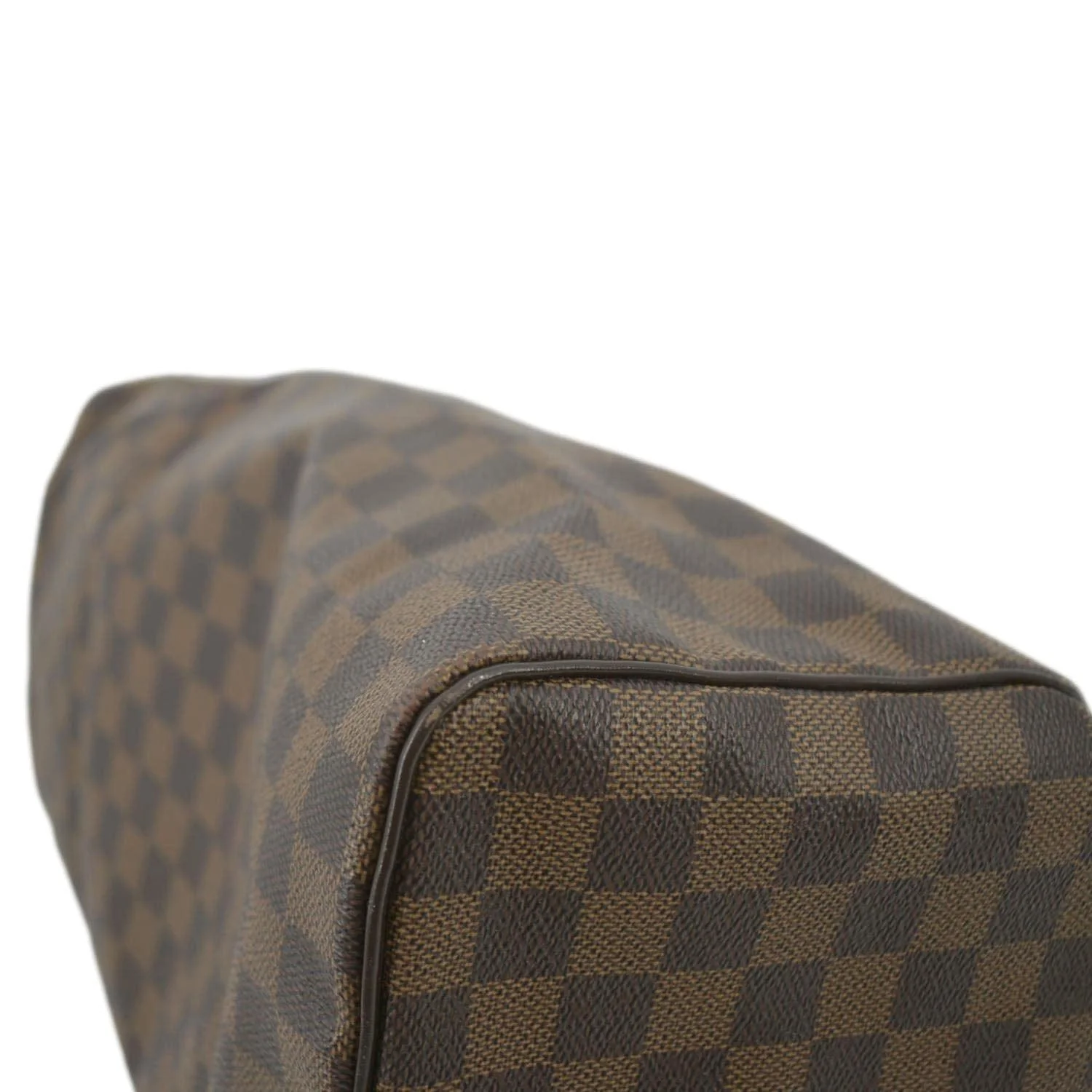 LOUIS VUITTON Speedy 35 Damier Ebene Satchel Bag Brown - Image 10