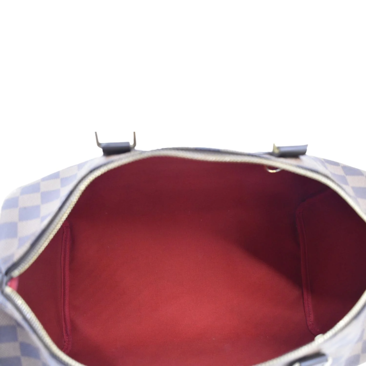 LOUIS VUITTON Speedy 35 Damier Ebene Satchel Bag Brown - Image 11