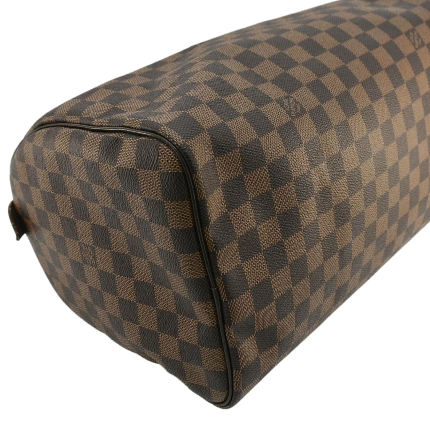 LOUIS VUITTON Speedy 35 Damier Ebene Satchel Bag Brown - Image 9