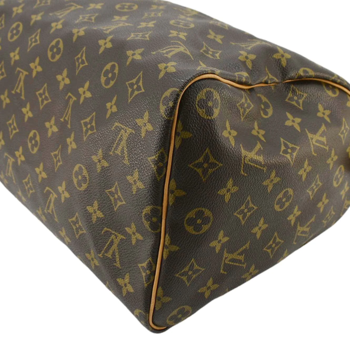 LOUIS VUITTON Speedy 40 Monogram Canvas Satchel Bag Brown - Image 8