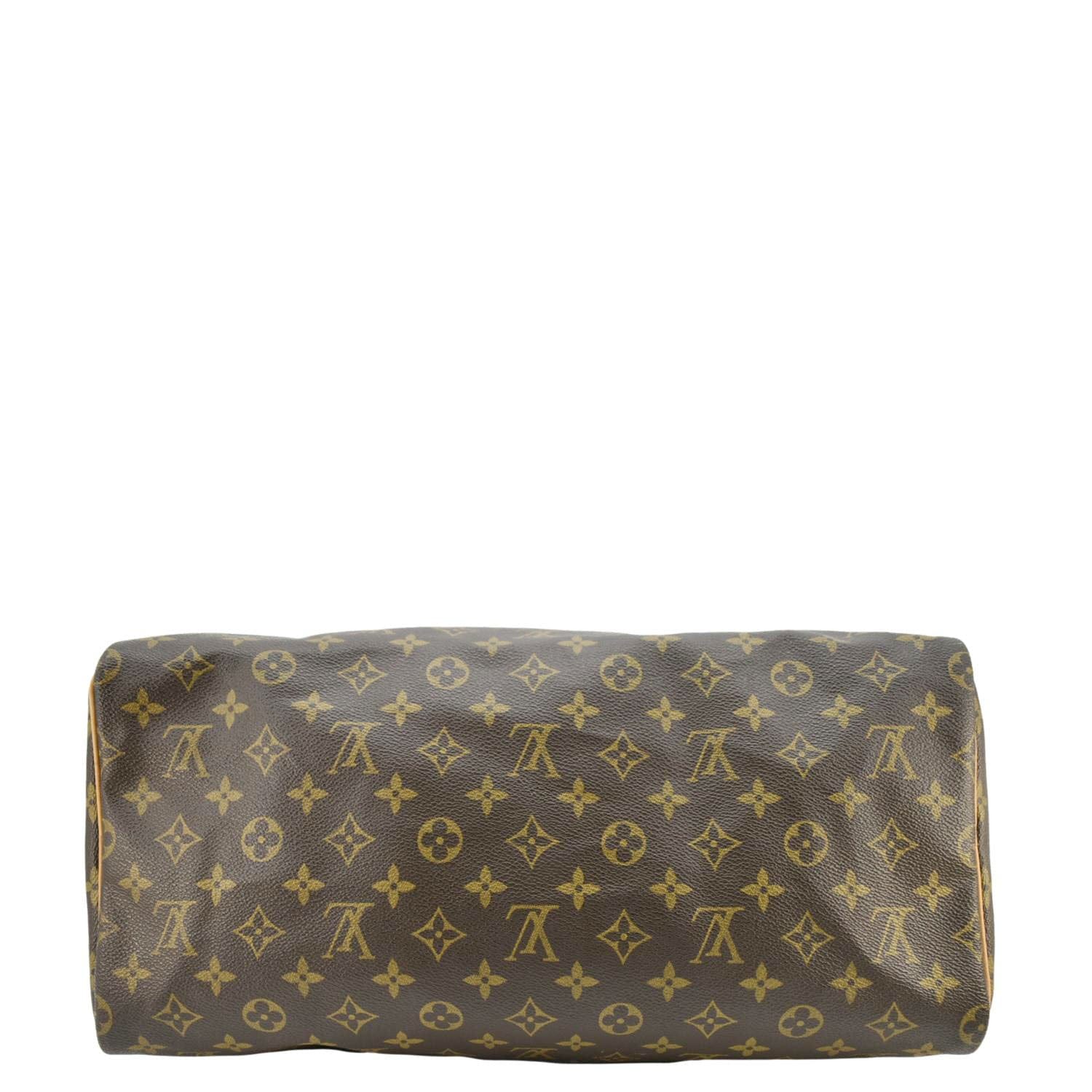 LOUIS VUITTON Speedy 40 Monogram Canvas Satchel Bag Brown - Image 9