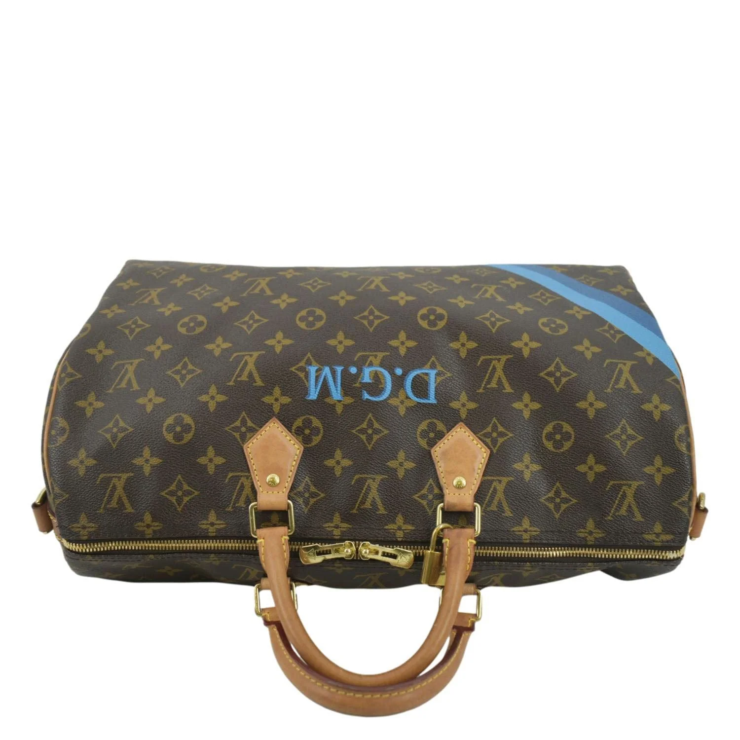 LOUIS VUITTON Speedy 40 Bandouliere Heritage Monogram Canvas Travel Bag Brown - Image 4