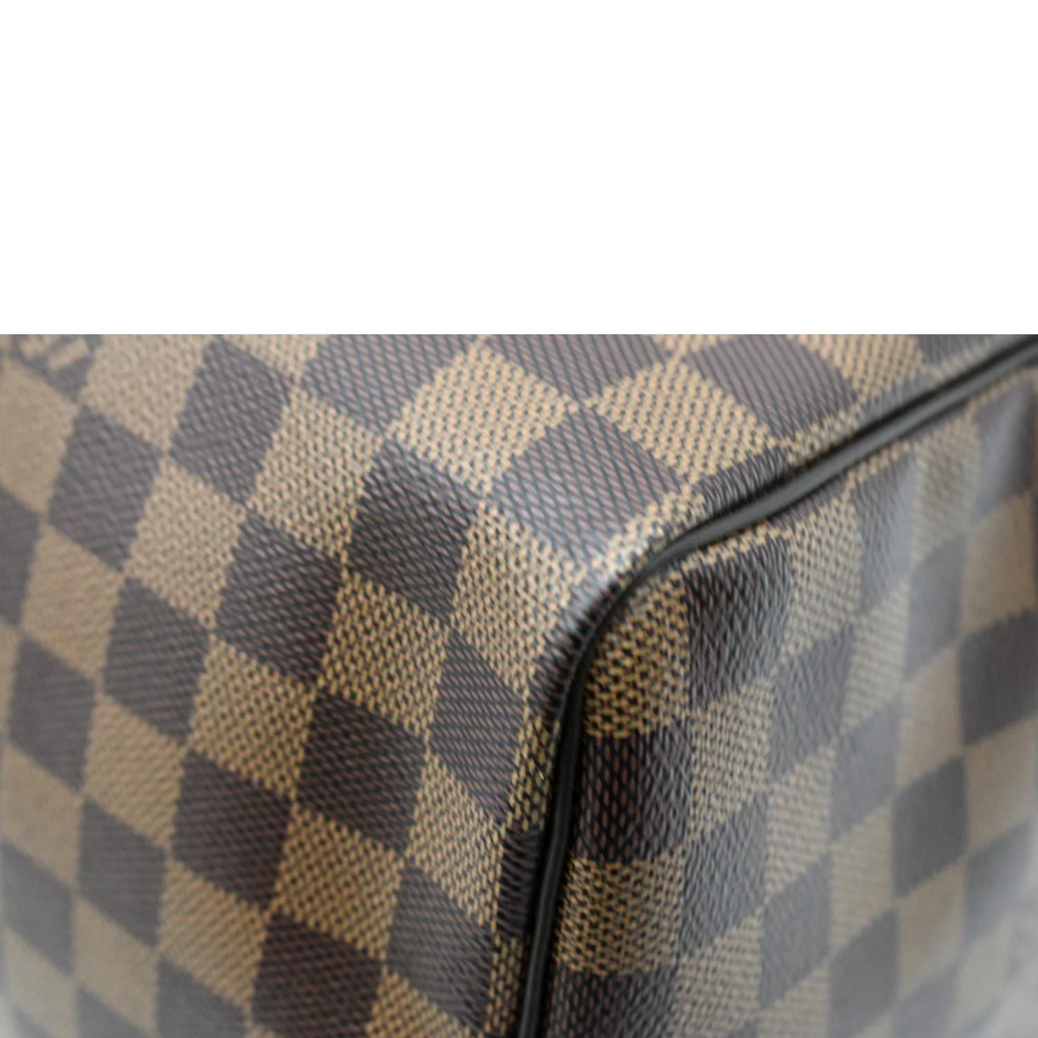 LOUIS VUITTON Speedy 35 Damier Ebene Satchel Bag Brown - Image 10