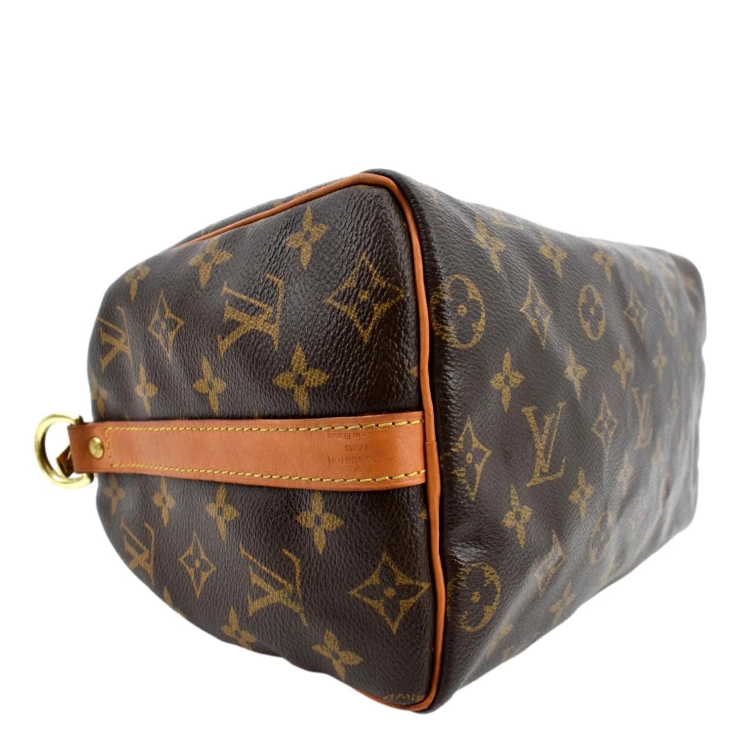 LOUIS VUITTON Speedy 25 Monogram Canvas Satchel Bag Brown - Image 7
