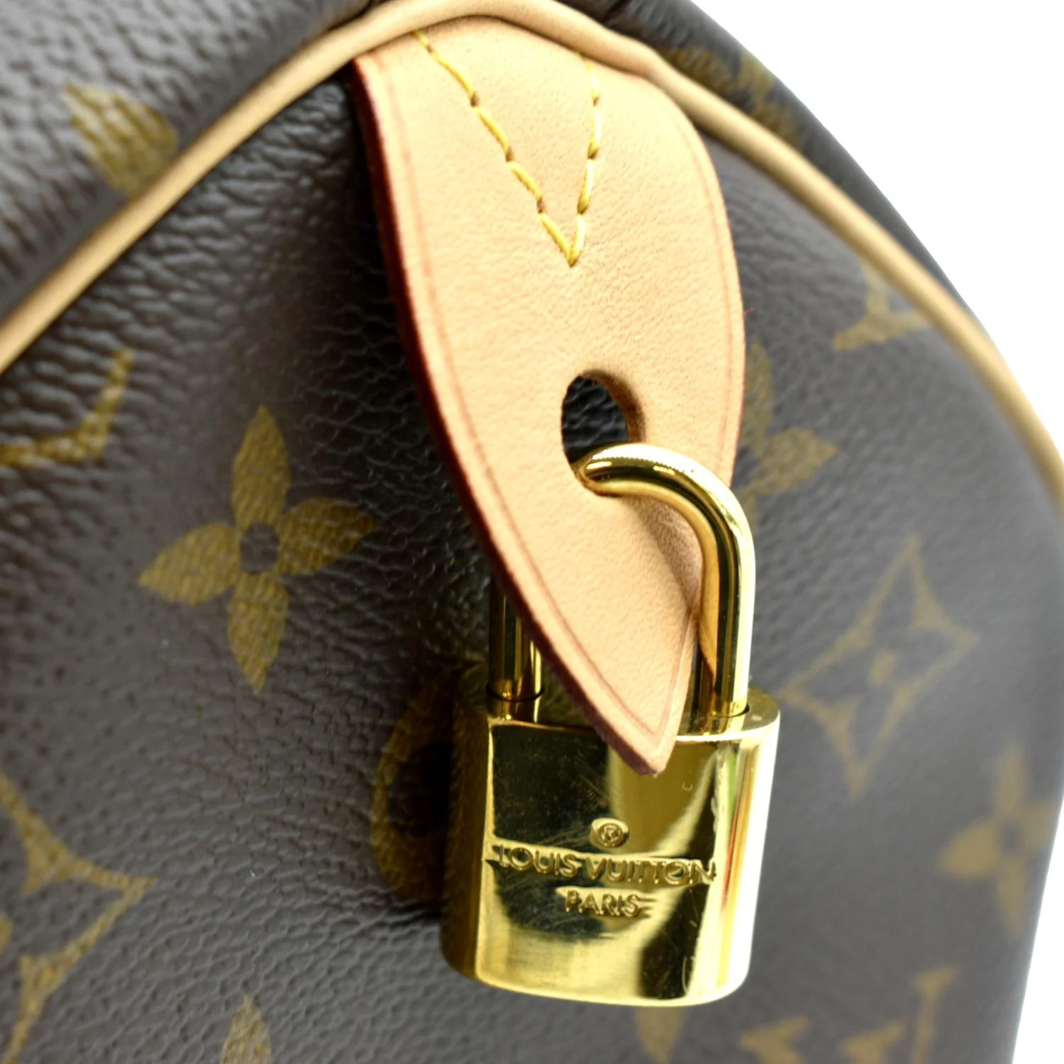 LOUIS VUITTON Speedy 35 Monogram Canvas Satchel Bag Brown - Image 11