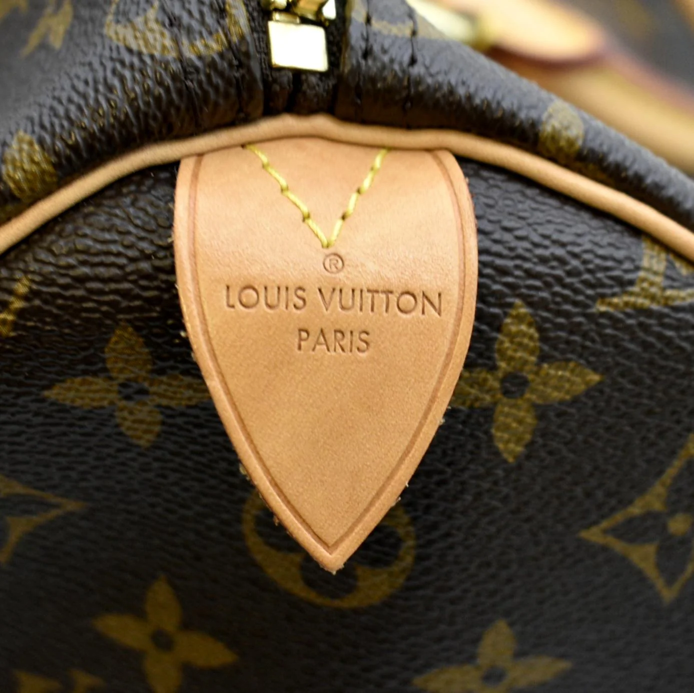 LOUIS VUITTON Speedy 35 Monogram Canvas Satchel Bag Brown - Image 12