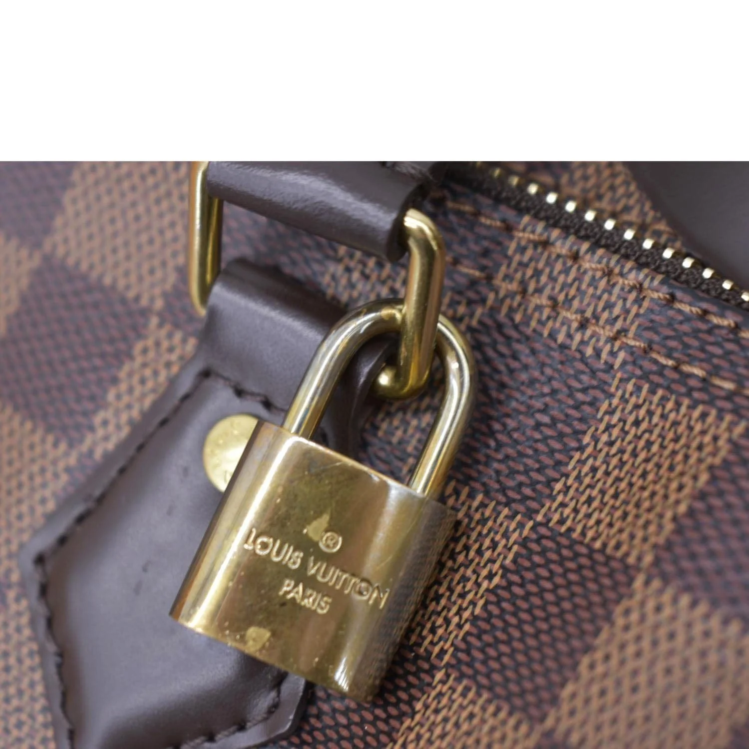 LOUIS VUITTON  Speedy 35 Damier Ebene Satchel Bag Brown - Image 10