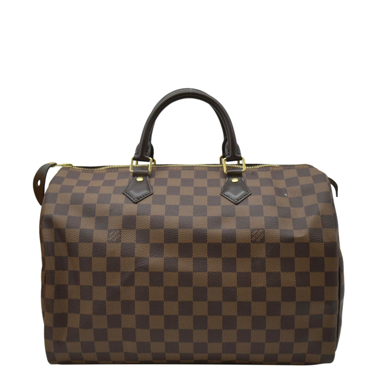 LOUIS VUITTON  Speedy 35 Damier Ebene Satchel Bag Brown - Image 3