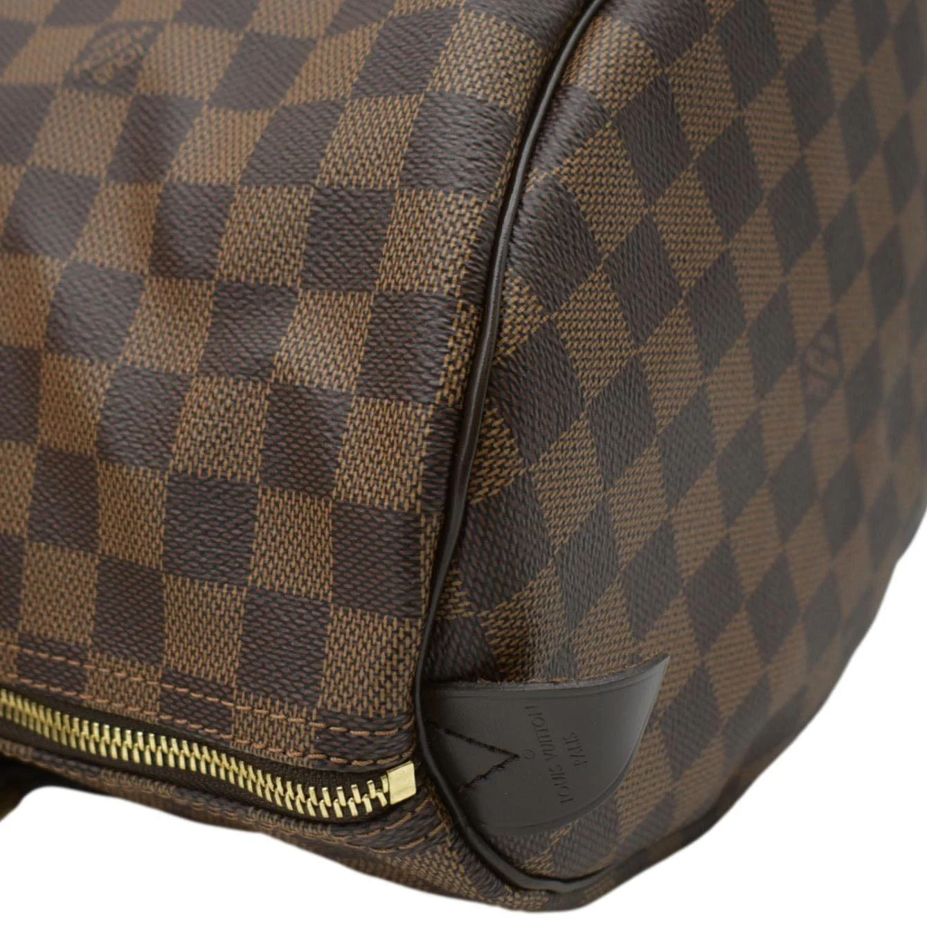 LOUIS VUITTON  Speedy 35 Damier Ebene Satchel Bag Brown - Image 4