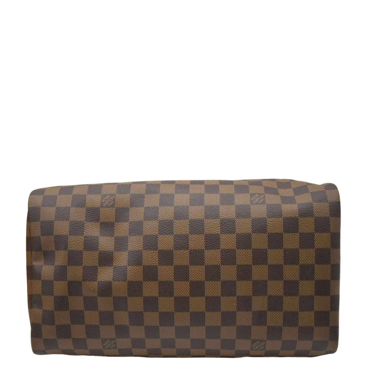 LOUIS VUITTON  Speedy 35 Damier Ebene Satchel Bag Brown - Image 8