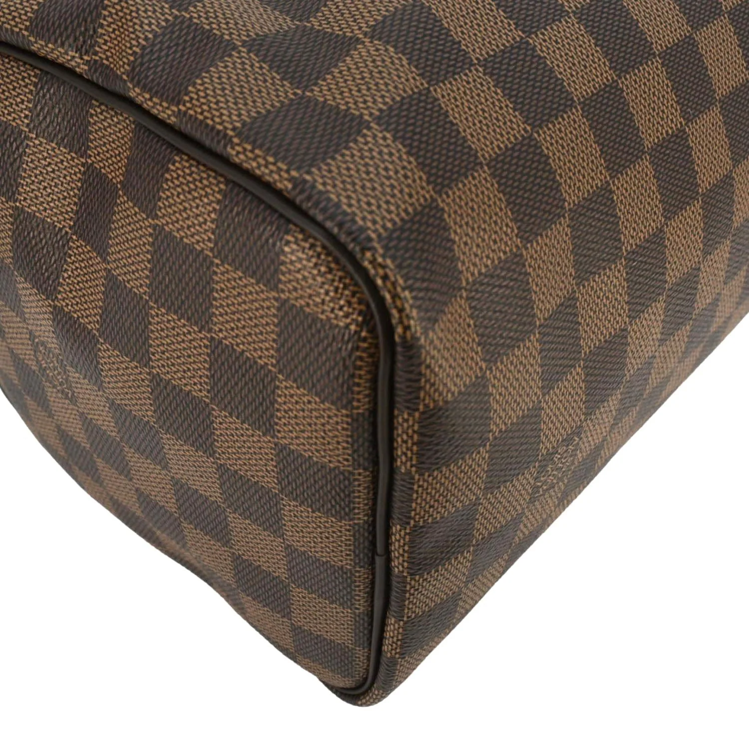 LOUIS VUITTON Speedy 25 Damier Ebene Satchel Bag Brown - Image 9