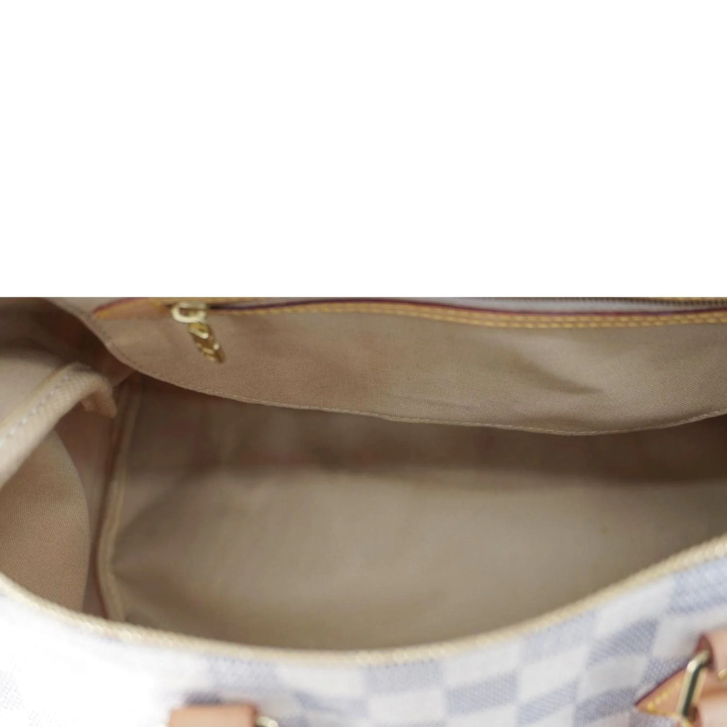 LOUIS VUITTON Speedy 35 Damier Azur Satchel Bag White - Image 10