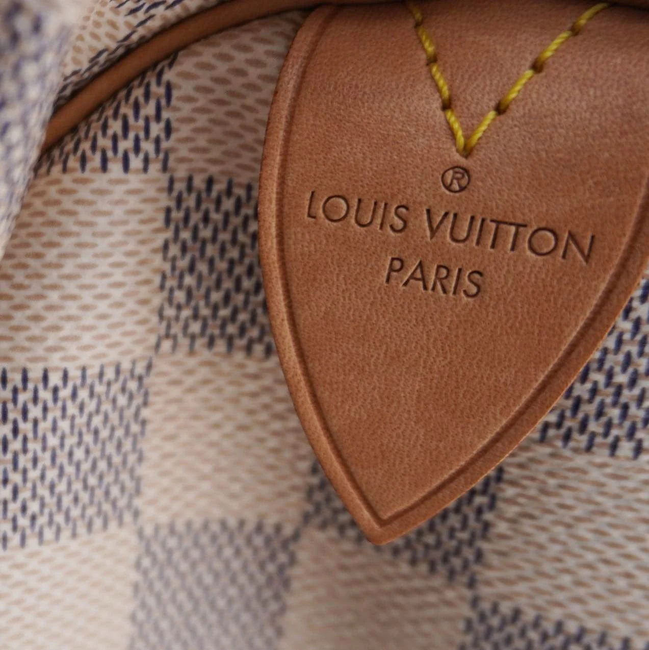 LOUIS VUITTON Speedy 35 Damier Azur Satchel Bag White - Image 12