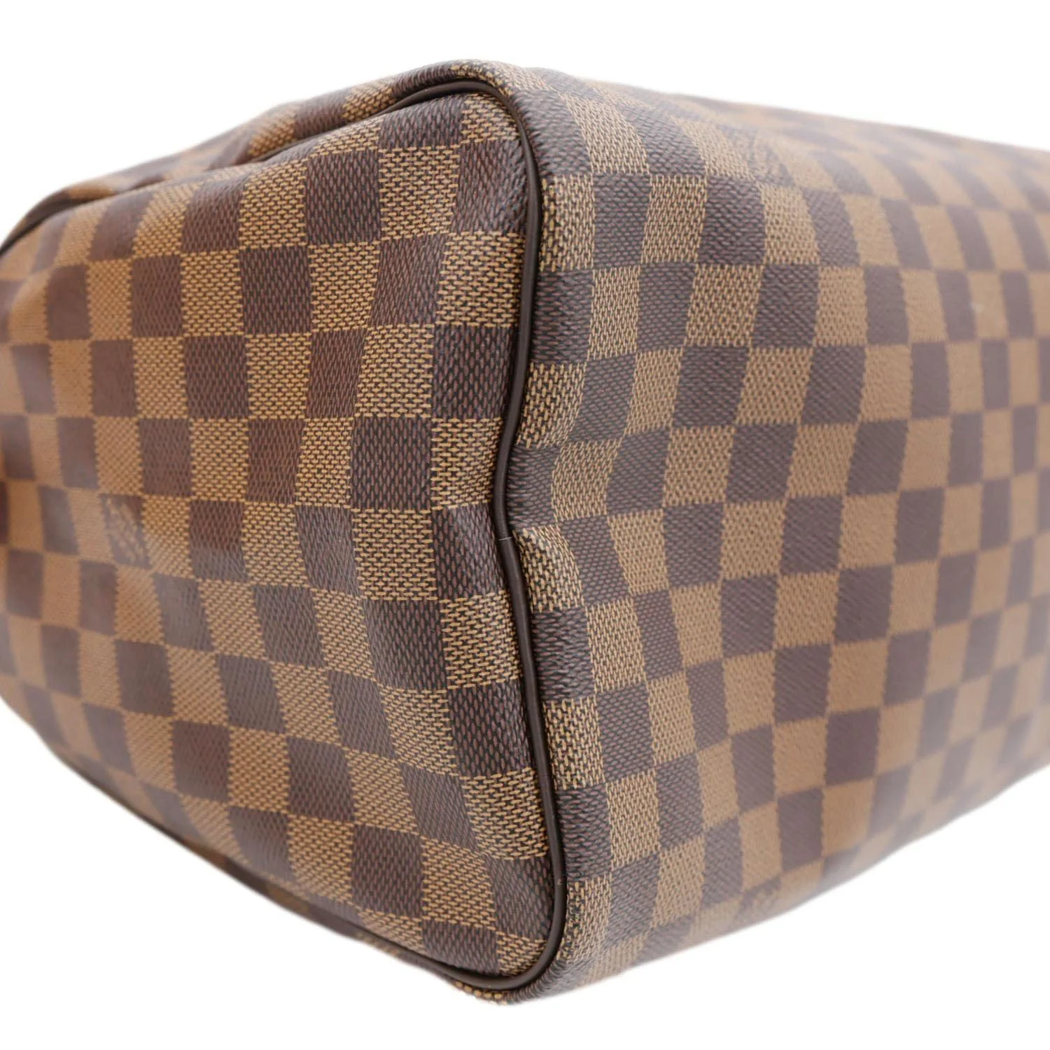 LOUIS VUITTON Speedy 30 Damier Ebene Satchel Bag Brown - Image 8