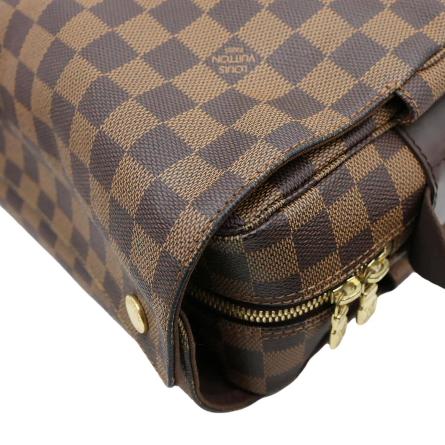 LOUIS VUITTON Naviglio Damier Ebene Messenger Bag Brown - Image 9