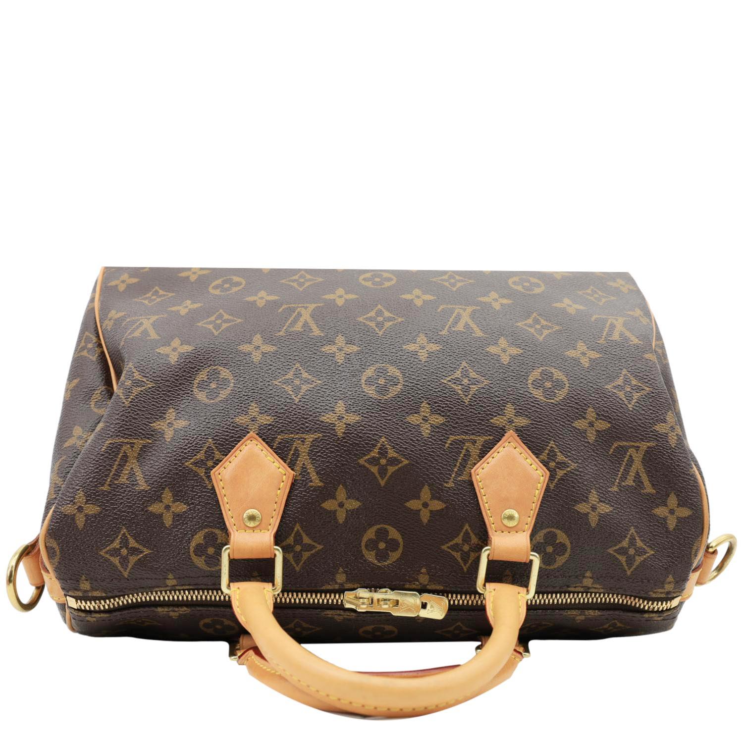 LOUIS VUITTON Speedy 30 Monogram Canvas Shoulder Bag Brown - Image 6
