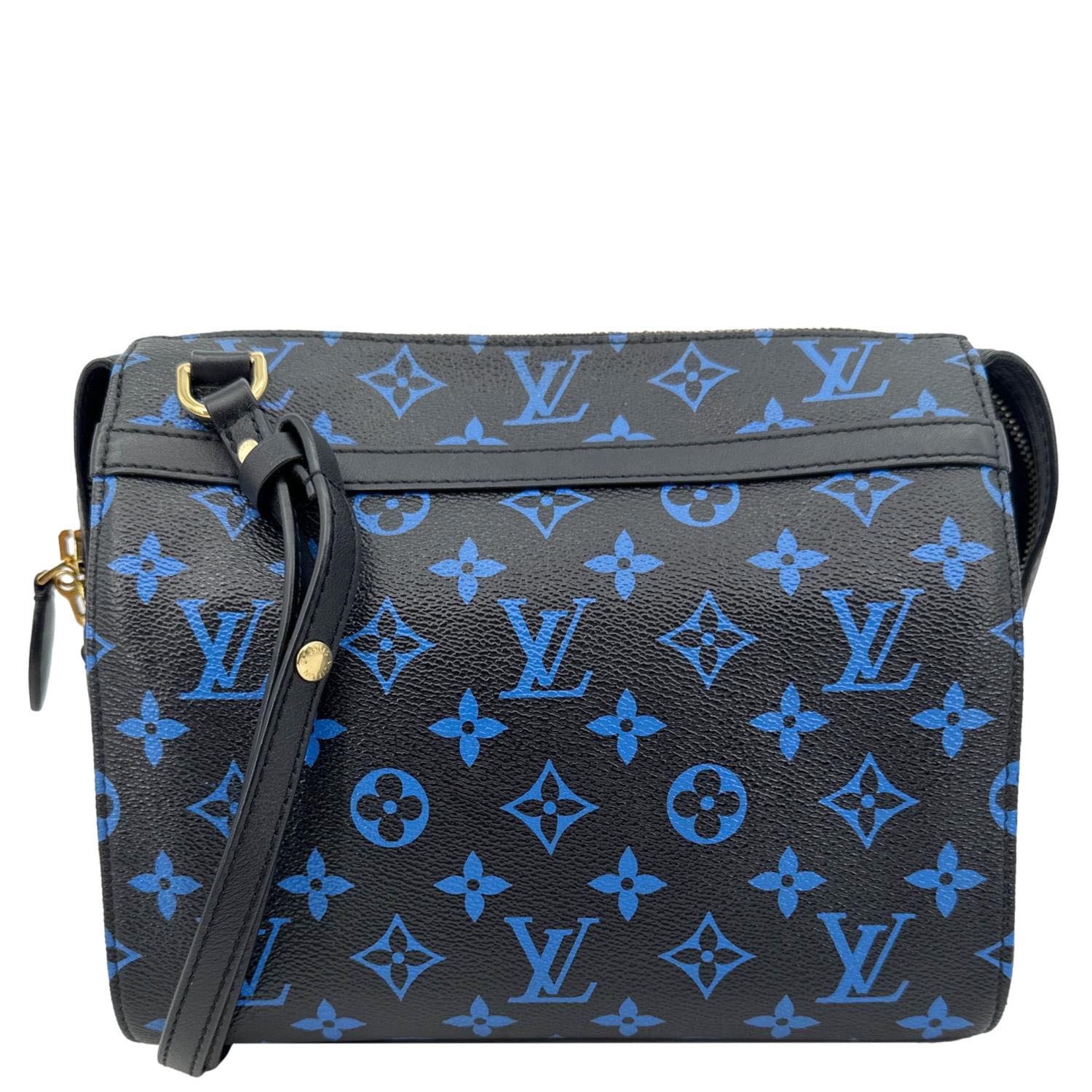 LOUIS VUITTON Speedy Amazon PM Monogram Canvas Shoulder Bag Blue Noir - Image 3