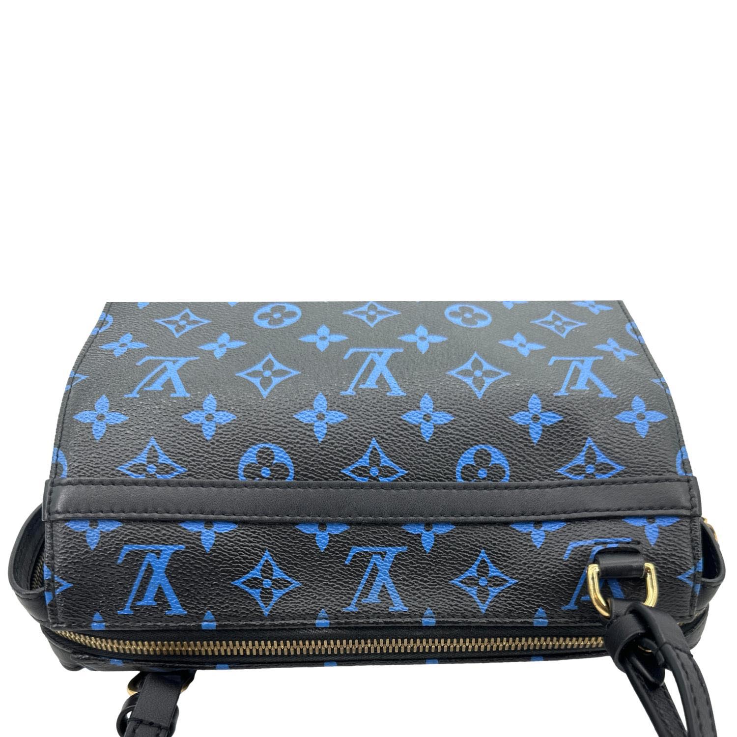 LOUIS VUITTON Speedy Amazon PM Monogram Canvas Shoulder Bag Blue Noir - Image 4
