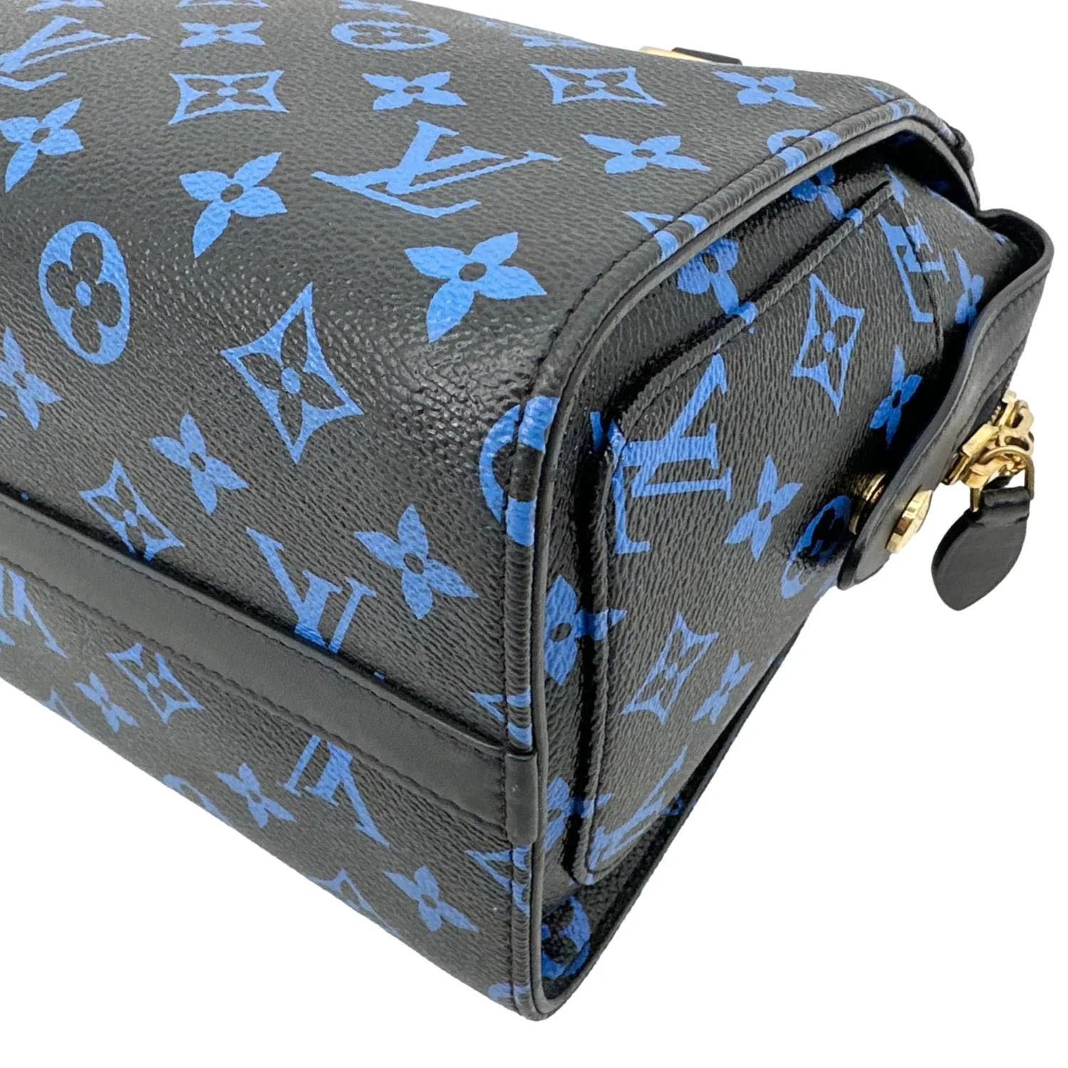 LOUIS VUITTON Speedy Amazon PM Monogram Canvas Shoulder Bag Blue Noir - Image 7