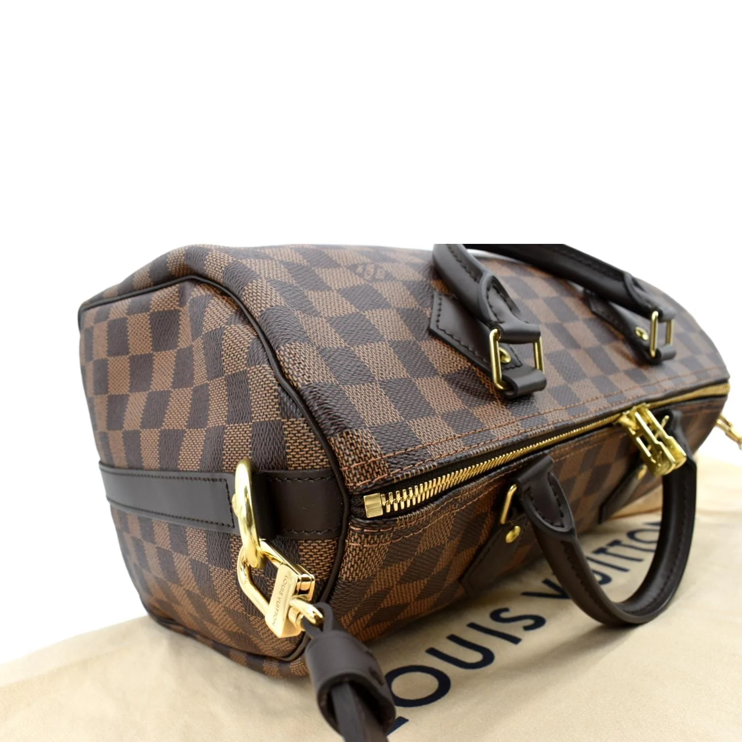 LOUIS VUITTON Speedy 30 Bandouliere Damier Ebene Shoulder Bag Brown - New Year Deals - Image 6