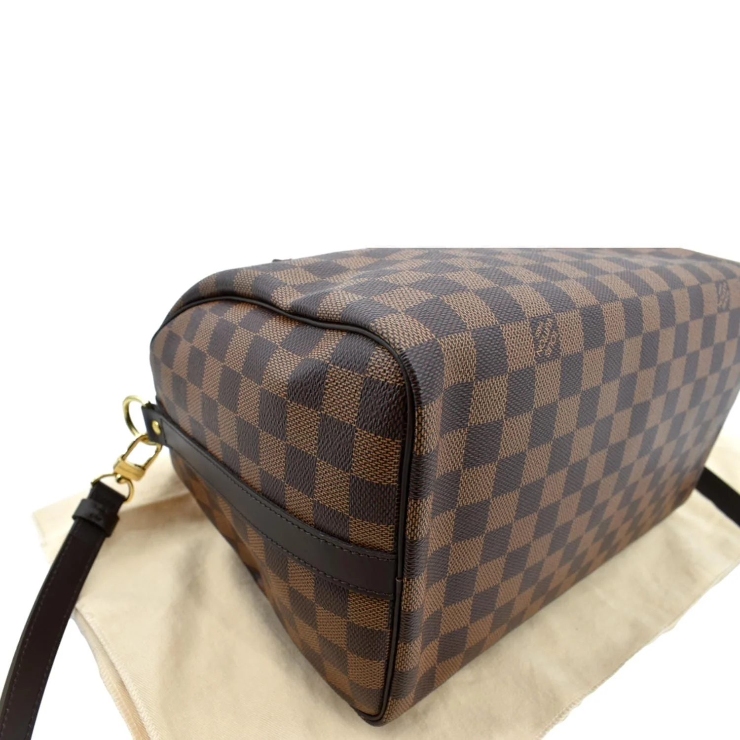 LOUIS VUITTON Speedy 30 Bandouliere Damier Ebene Shoulder Bag Brown - New Year Deals - Image 8