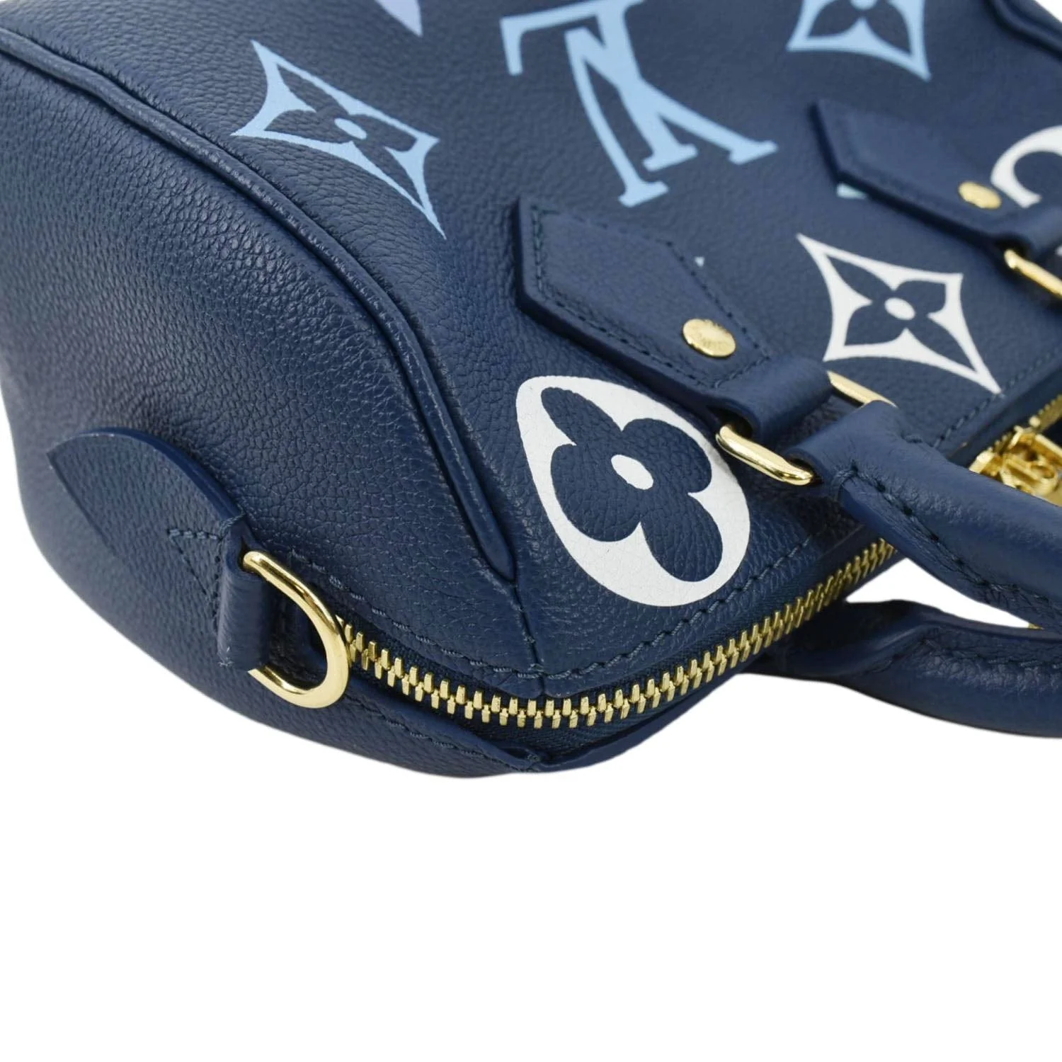 LOUIS VUITTON Speedy 20 Bandouliere Empreinte Monogram Shoulder Bag Degrade Blue - Image 5