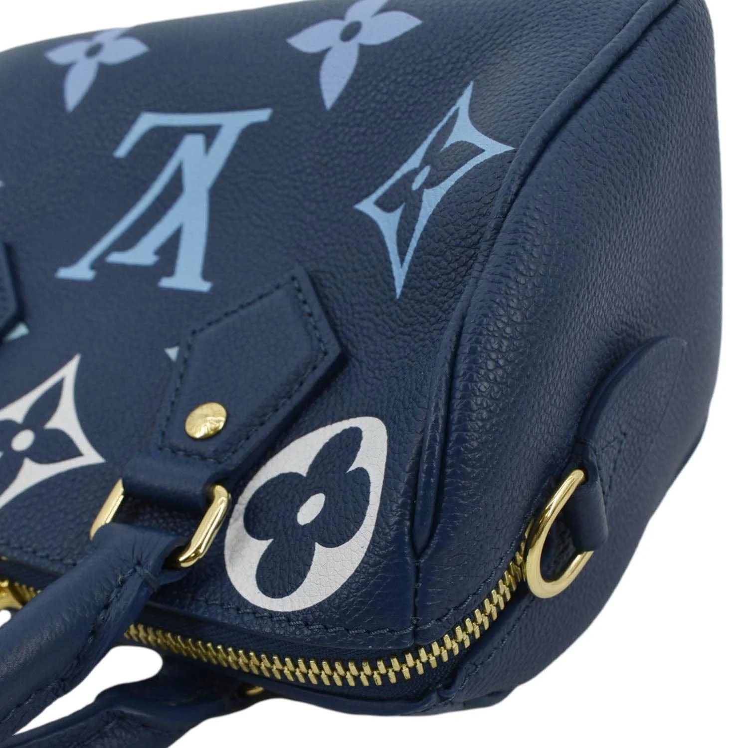 LOUIS VUITTON Speedy 20 Bandouliere Empreinte Monogram Shoulder Bag Degrade Blue - Image 6