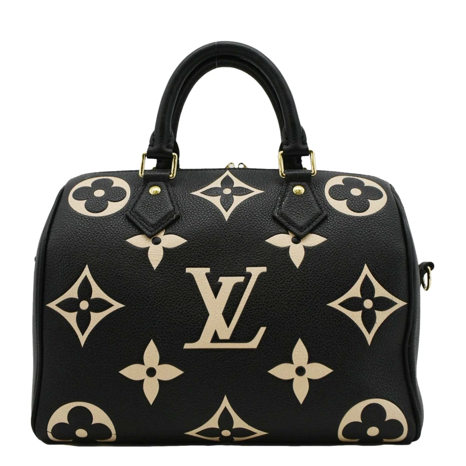 LOUIS VUITTON Speedy 25 Bandouliere Monogram Empreinte Leather Crossbody Bag Bicolor - Image 4