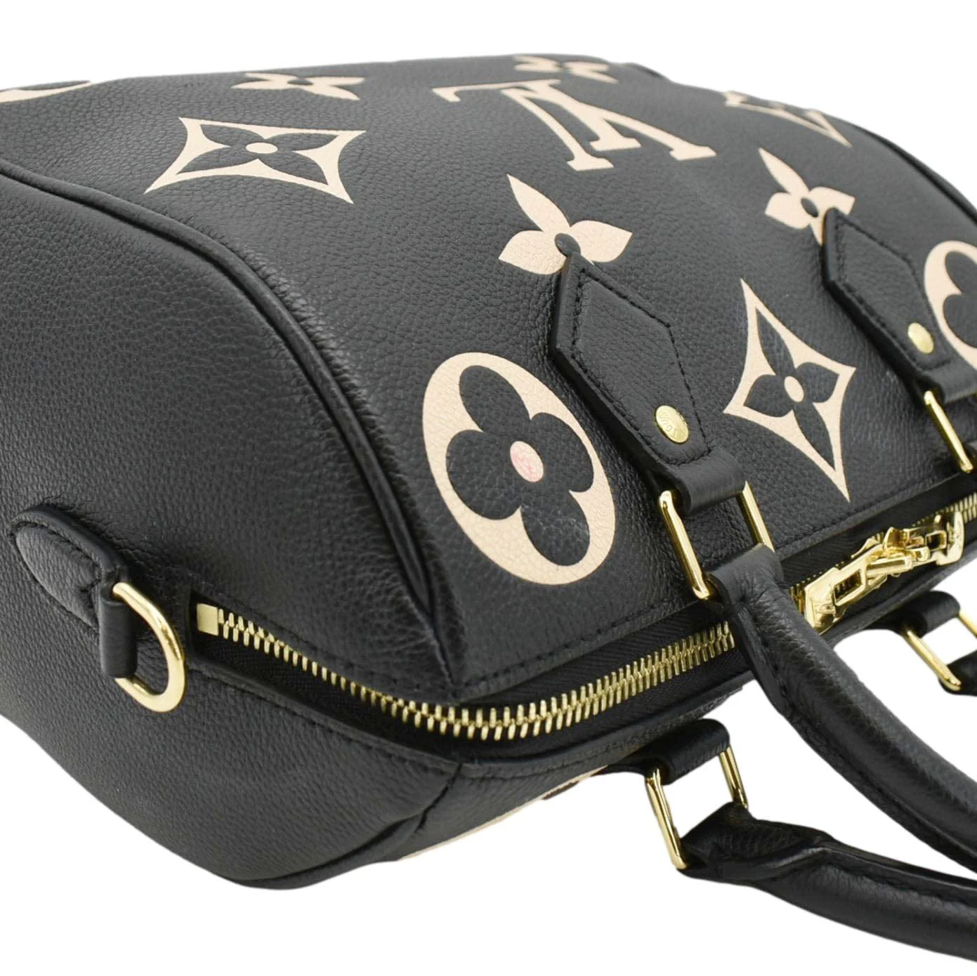 LOUIS VUITTON Speedy 25 Bandouliere Monogram Empreinte Leather Crossbody Bag Bicolor - Image 6