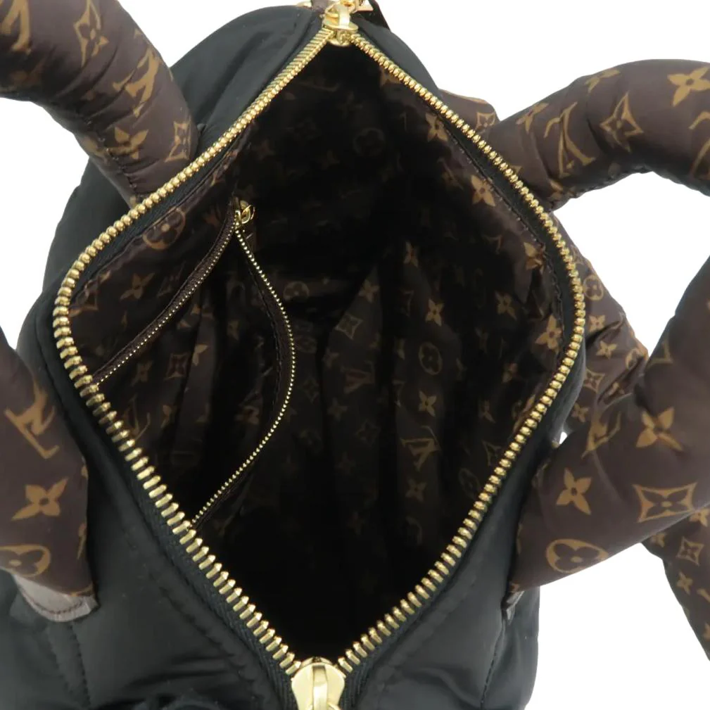 LOUIS VUITTON Speedy 25 Bandouliere Monogram Nylon Shoulder Bag Black - Image 8