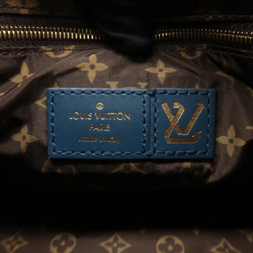 LOUIS VUITTON Speedy 25 Bandouliere Monogram Nylon Shoulder Bag Navy Blue - Image 10
