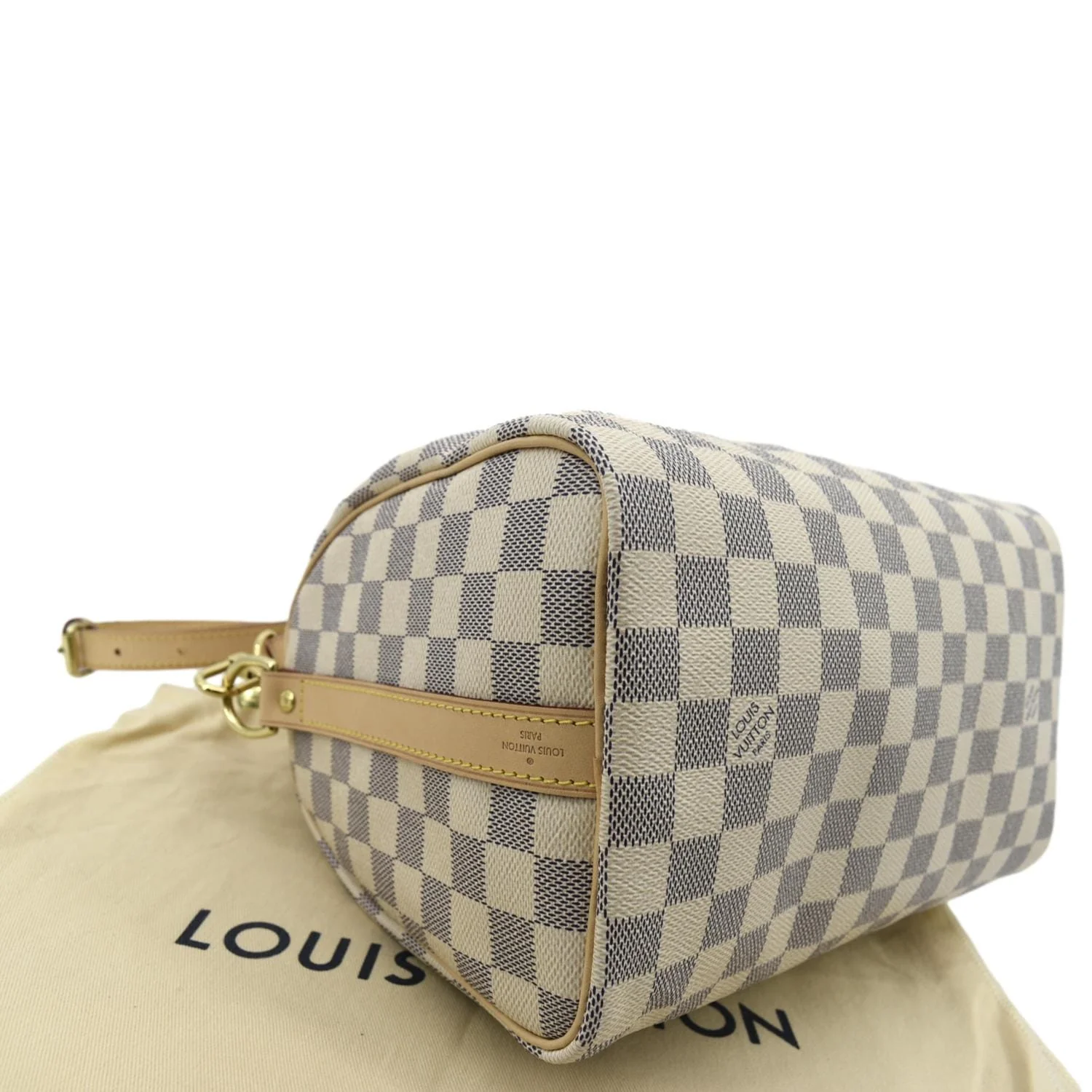 LOUIS VUITTON Speedy 25 Bandouliere Damier Azur Shoulder Bag White - Image 9
