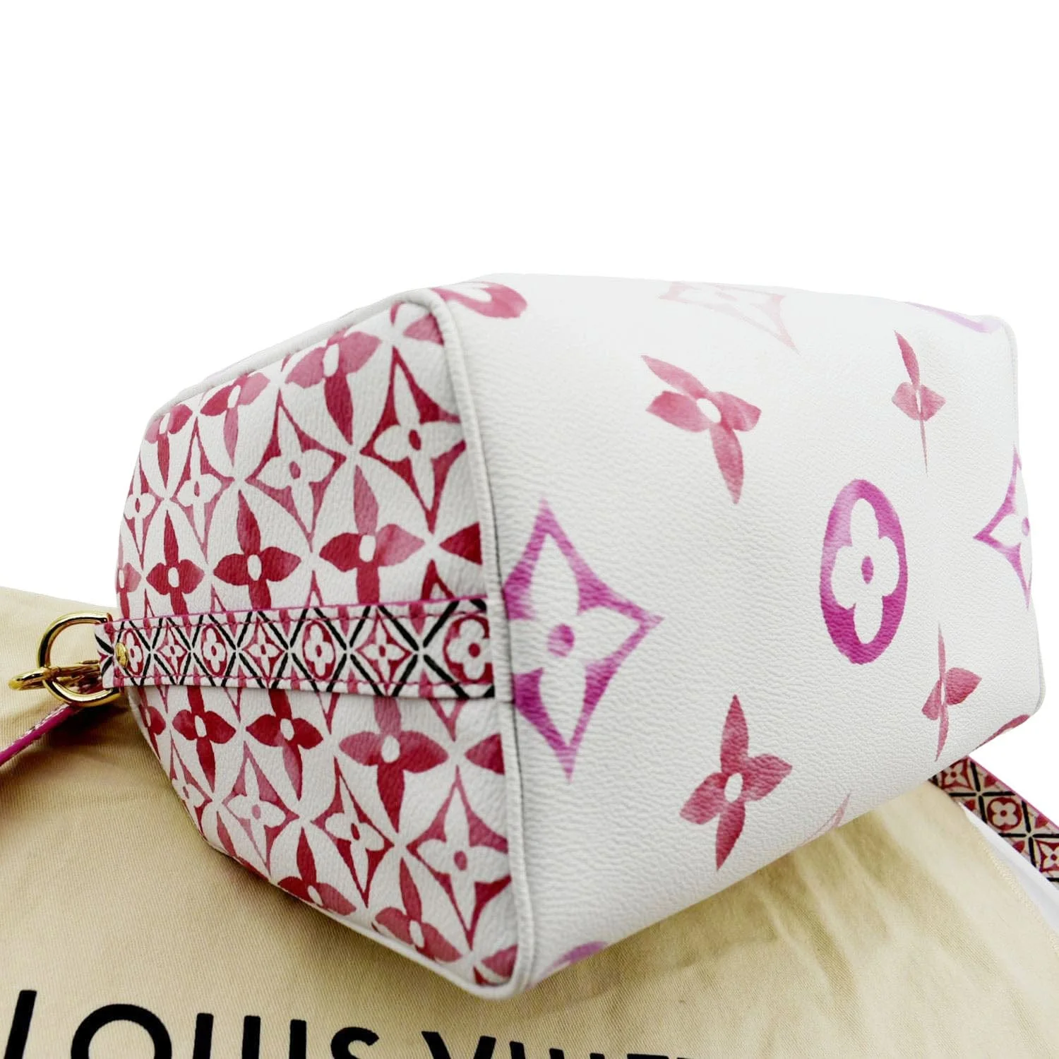 LOUIS VUITTON Speedy 25 Bandouliere Giant Monogram Canvas Shoulder Bag Pink - Image 8