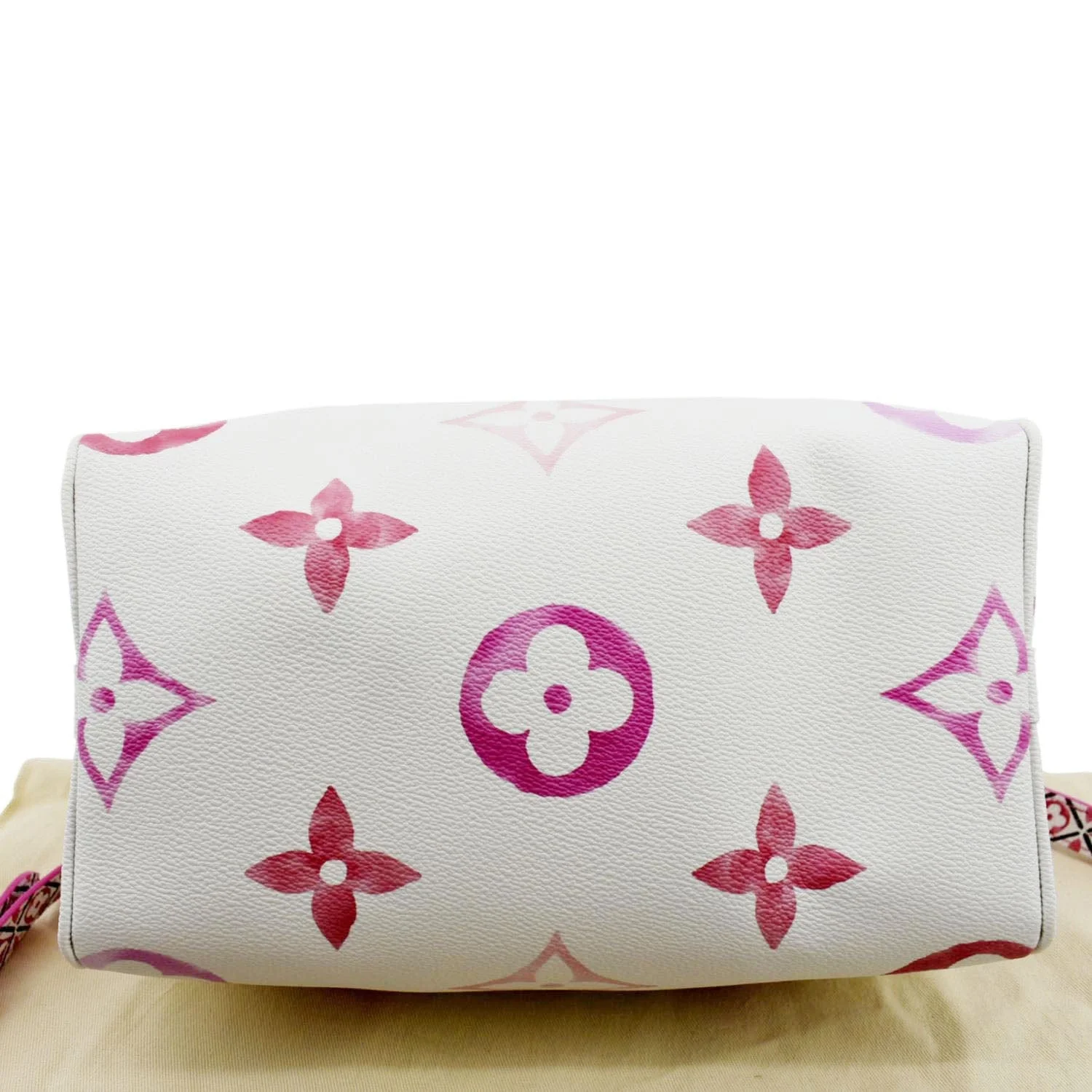 LOUIS VUITTON Speedy 25 Bandouliere Giant Monogram Canvas Shoulder Bag Pink - Image 9
