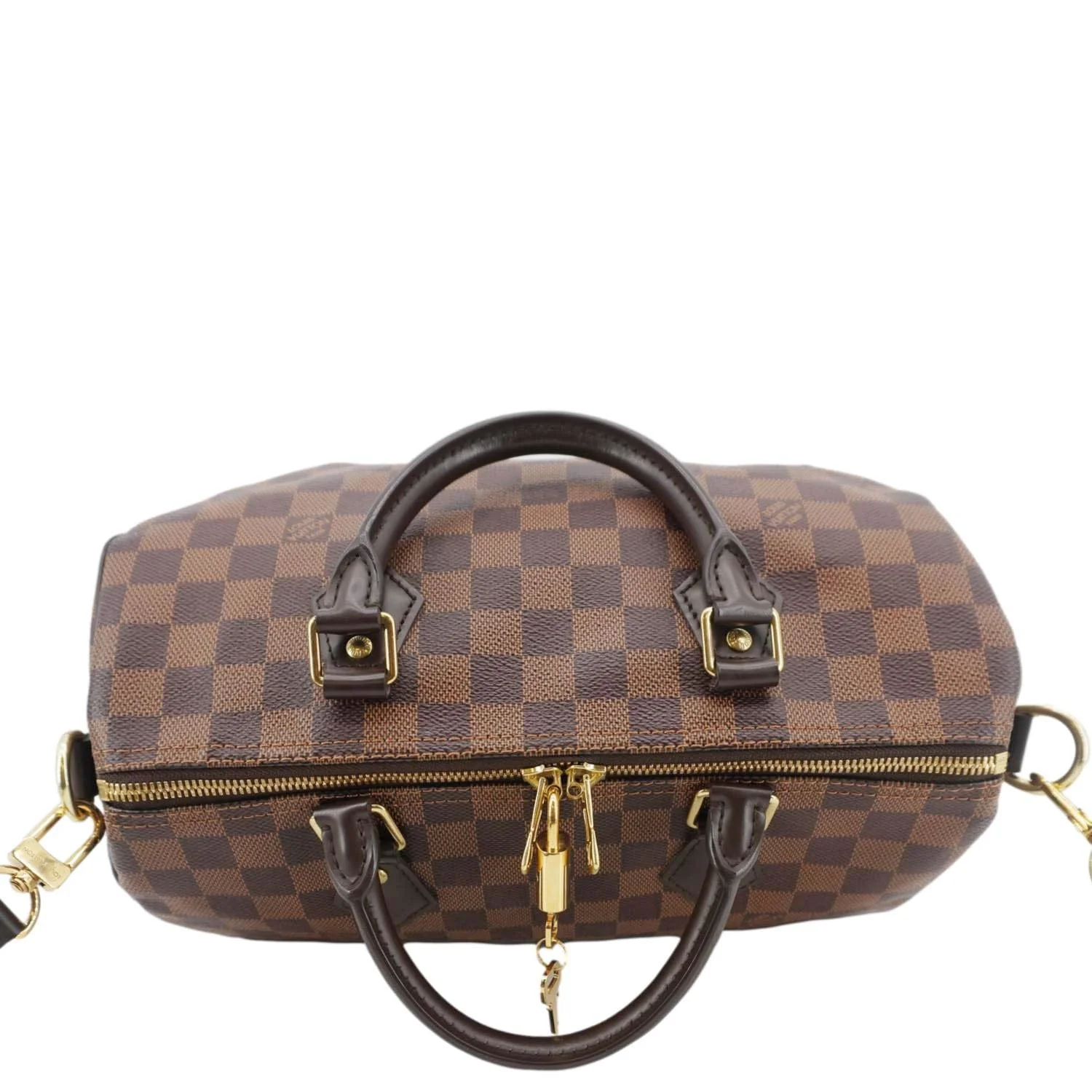 LOUIS VUITTON Speedy 30 Bandouliere Damier Ebene Shoulder Bag Brown (Interesting Manufacturing fault) - Image 5